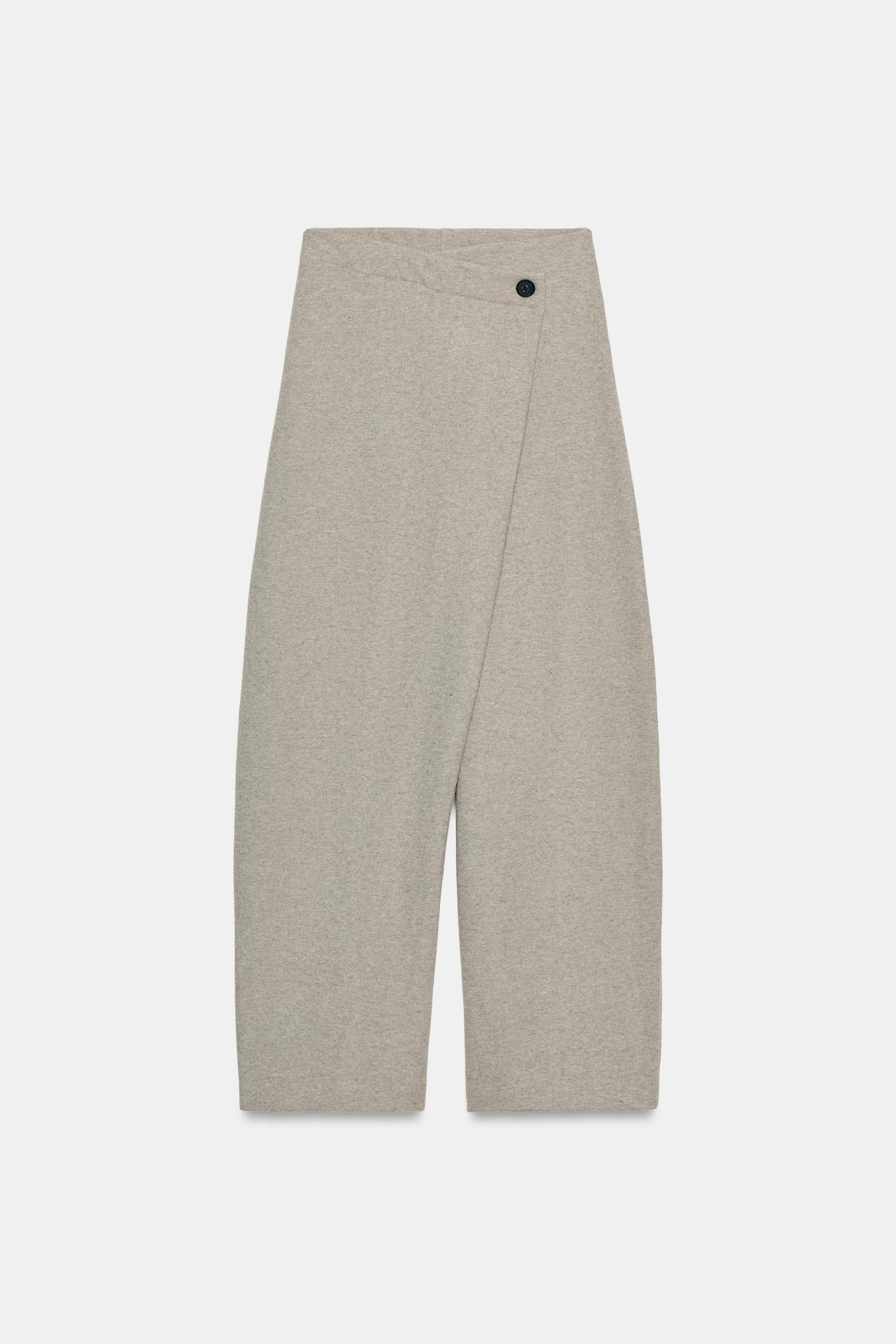 WRAP FRONT BUTTON PANTS by ZARA