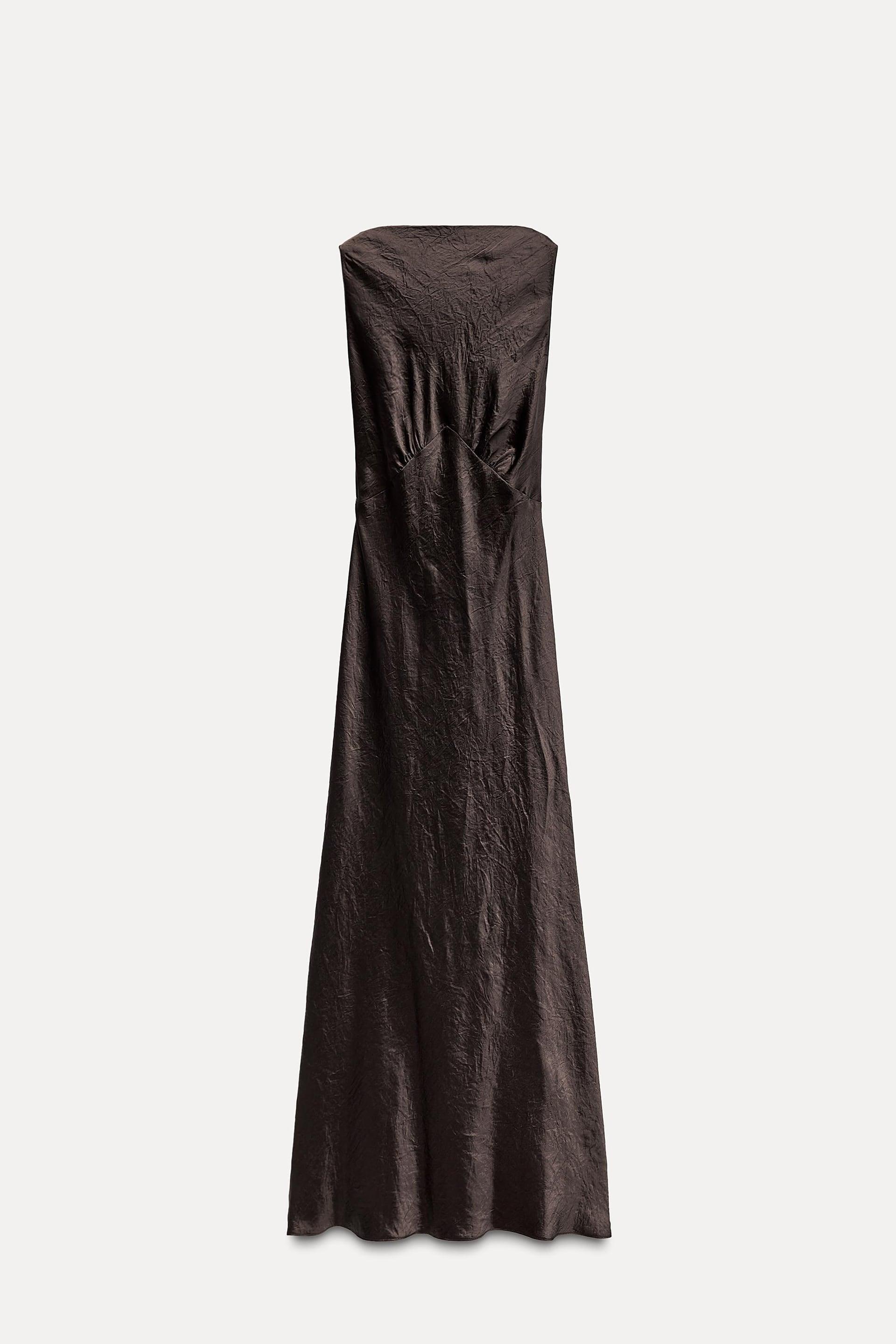 WRINKLED SATIN EFFECT DRESS ZW COLLECTION by ZARA