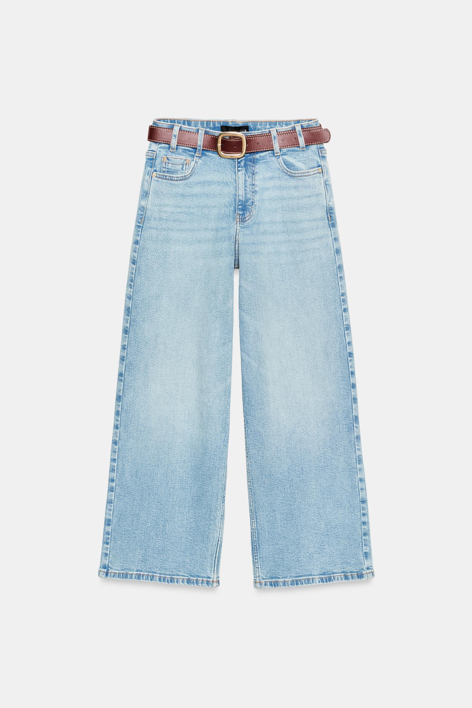Z1975 BELTED HIGH-WAIST CULOTTE JEANS by ZARA