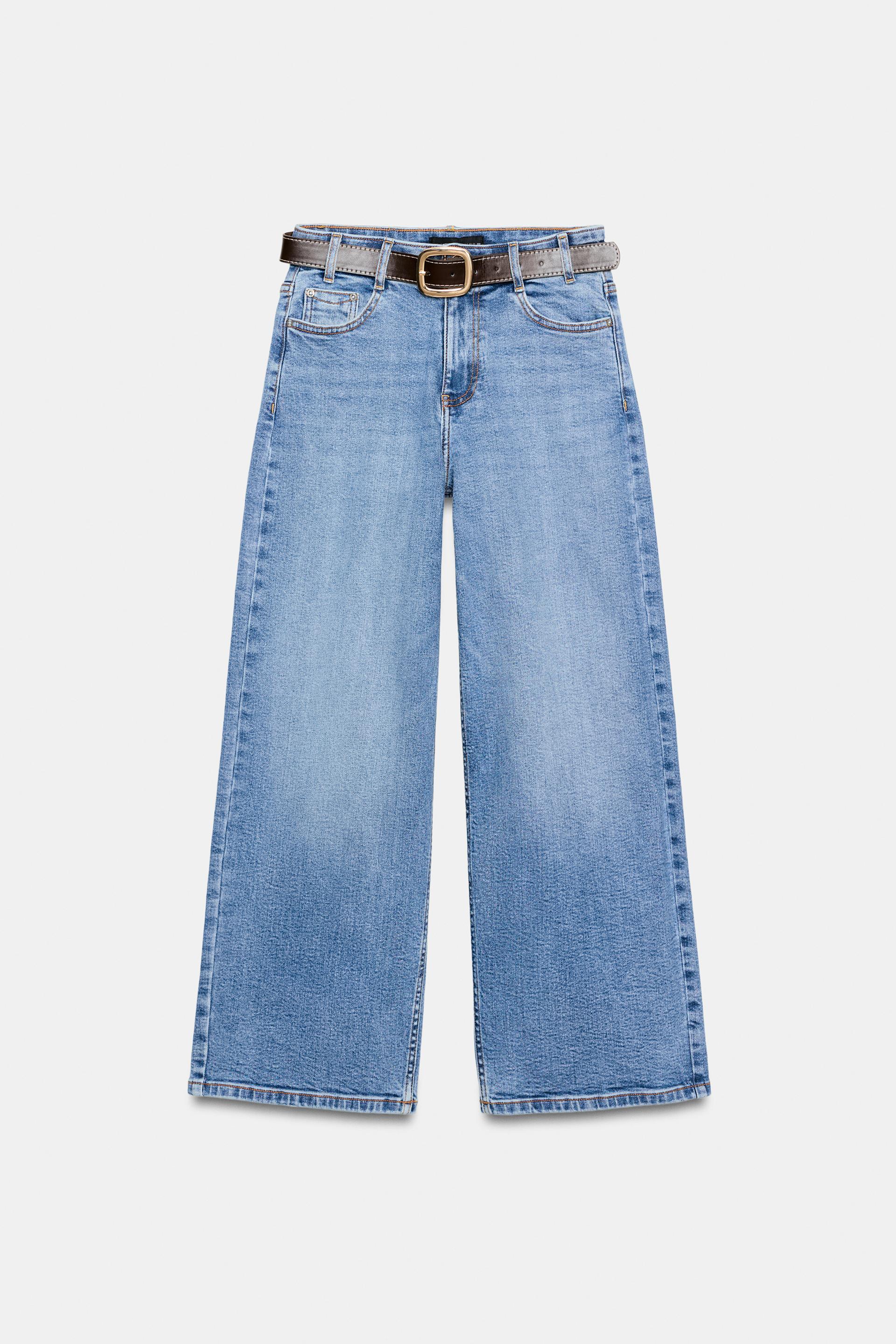 Z1975 BELTED HIGH-WAIST CULOTTE JEANS by ZARA
