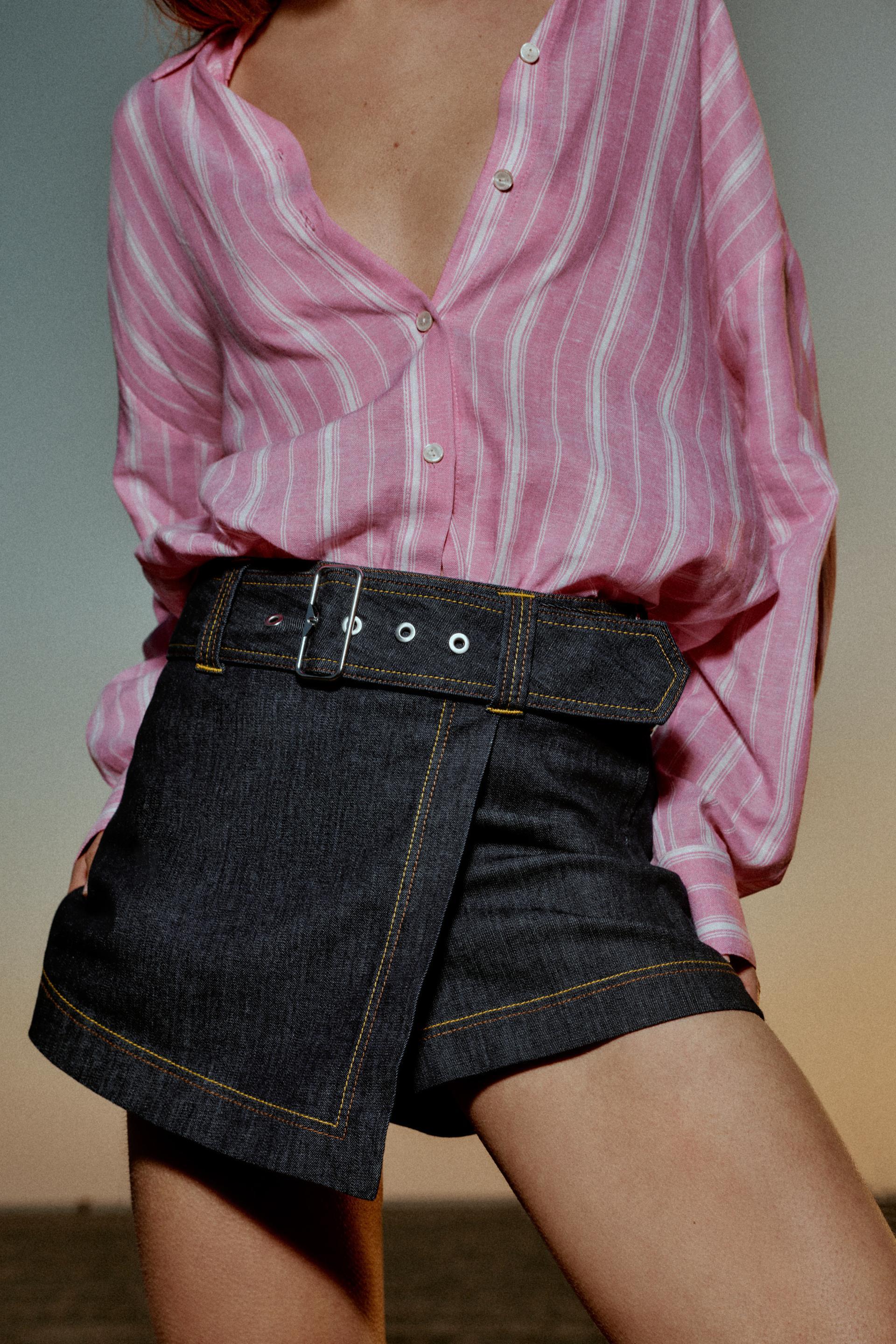 Z1975 BELTED WRAP SKORT by ZARA