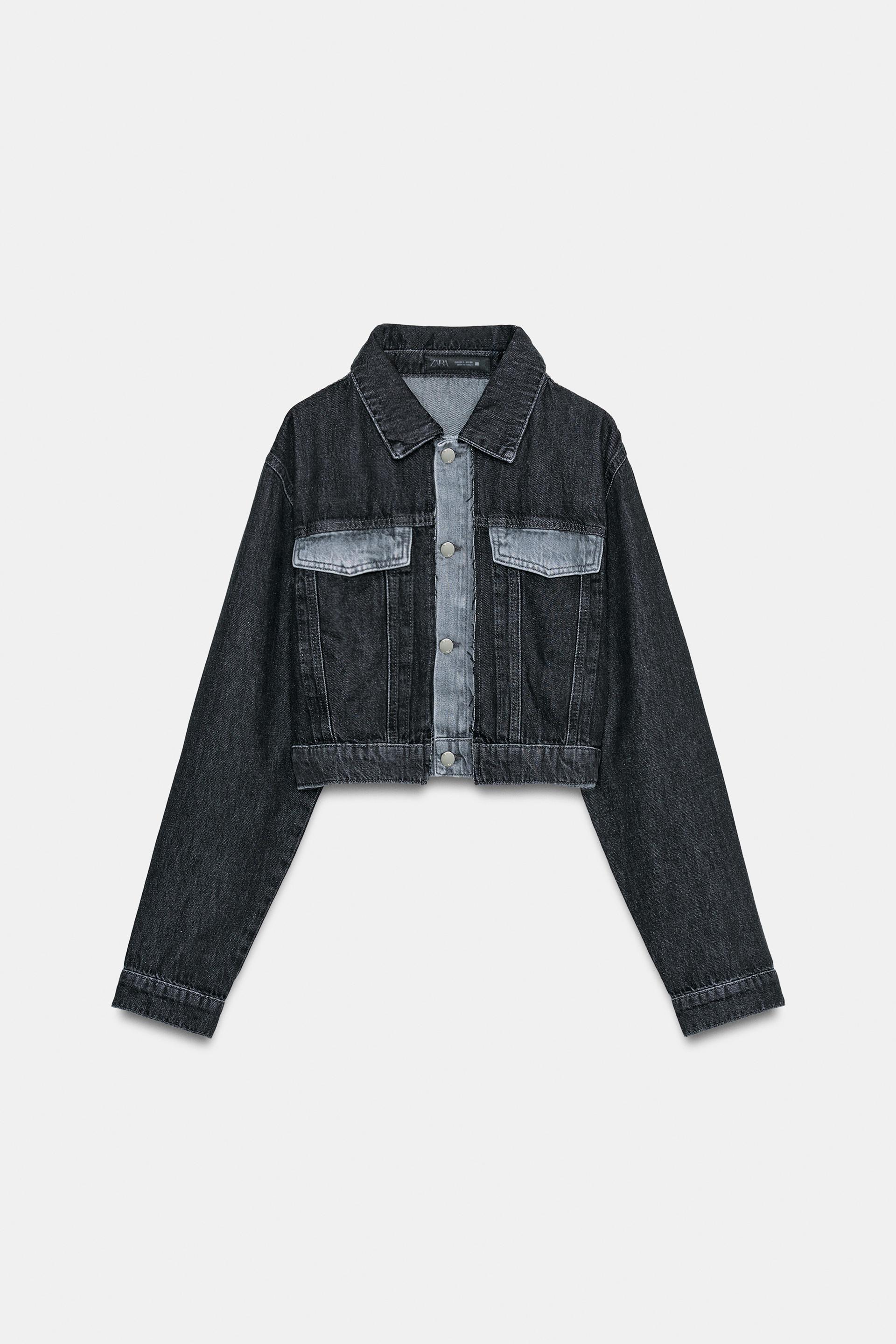 Z1975 CONTRAST SHORT DENIM JACKET by ZARA