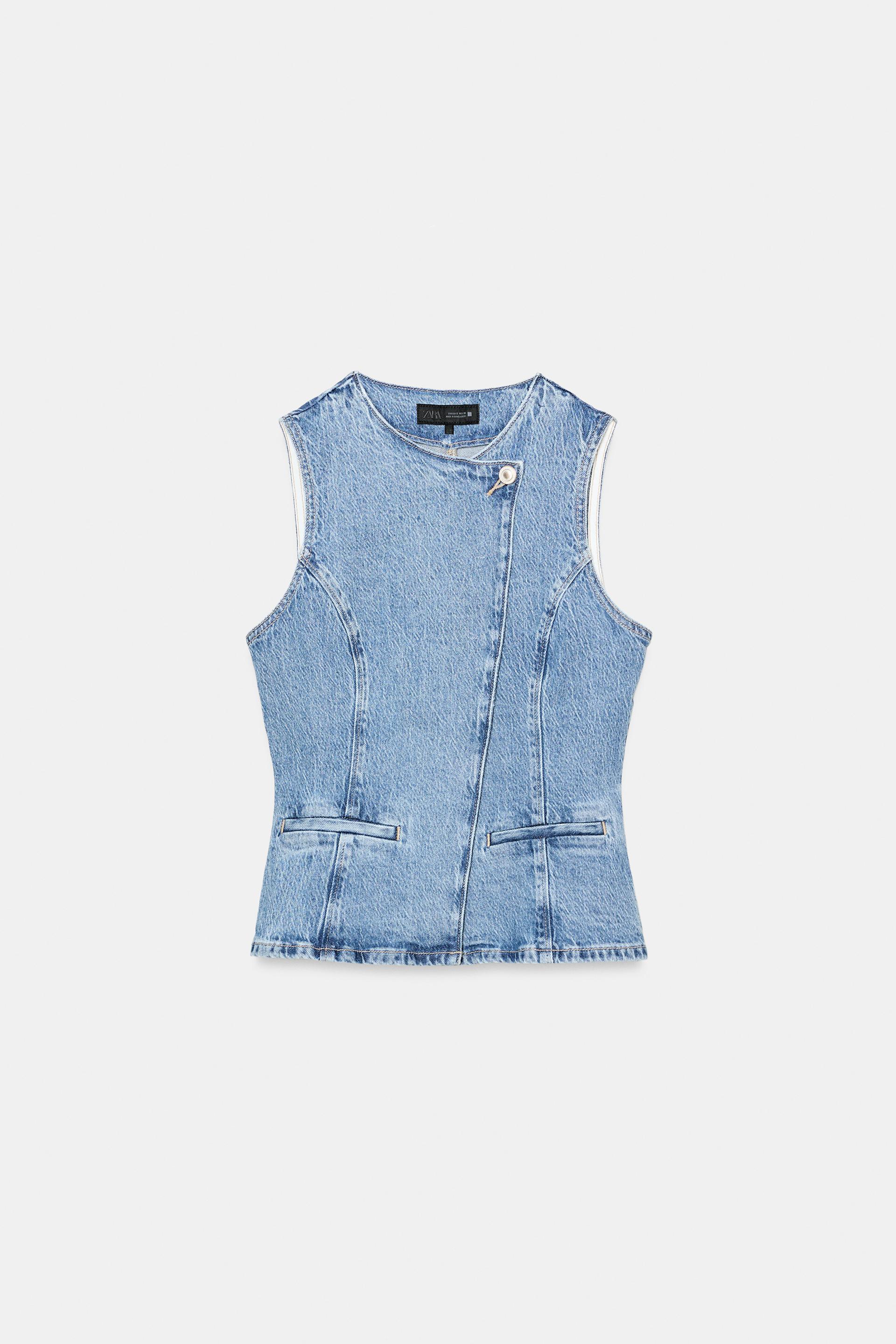 Z1975 DENIM WRAP VEST by ZARA