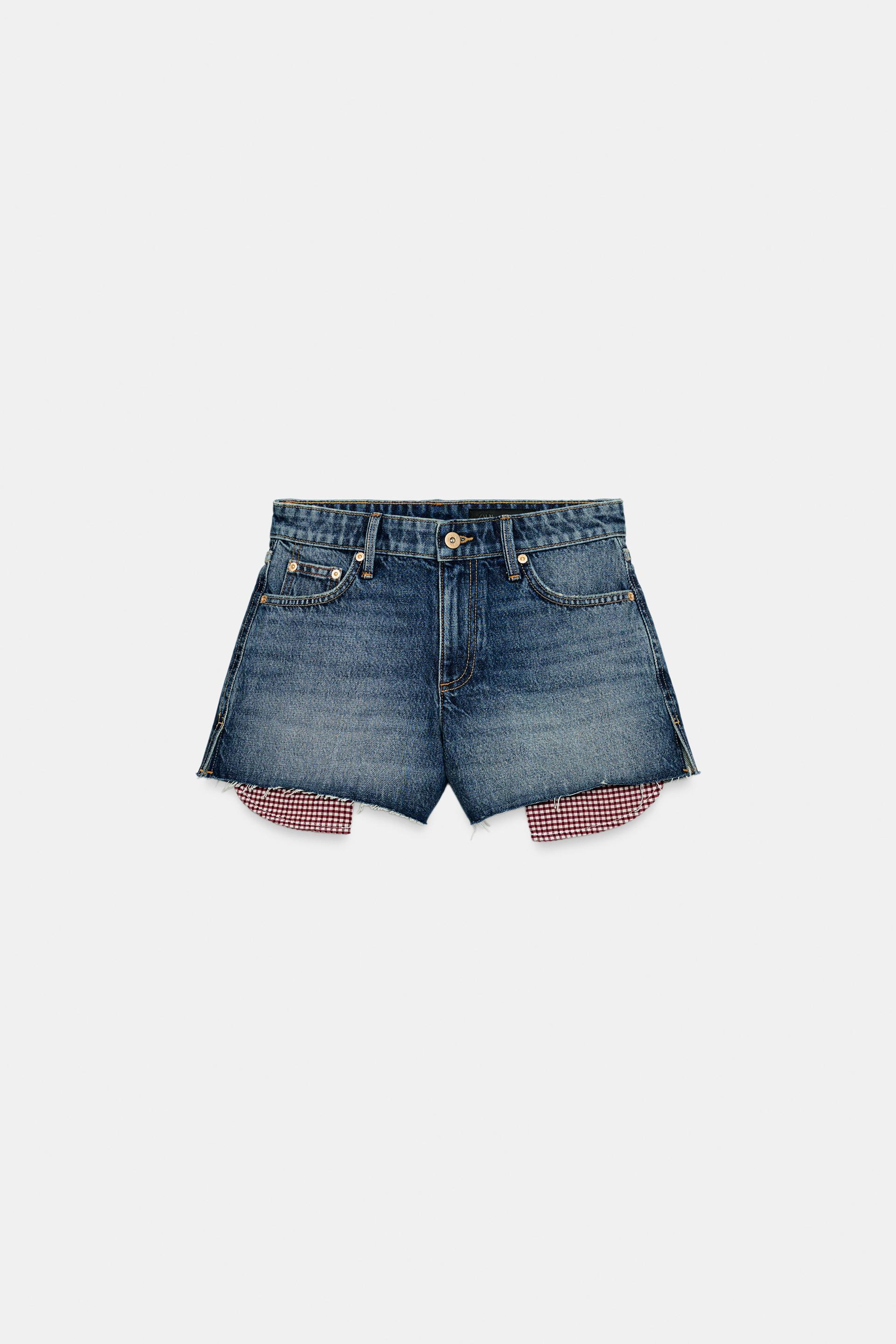 Z1975 FRAYED HEM MOM FIT SHORTS by ZARA