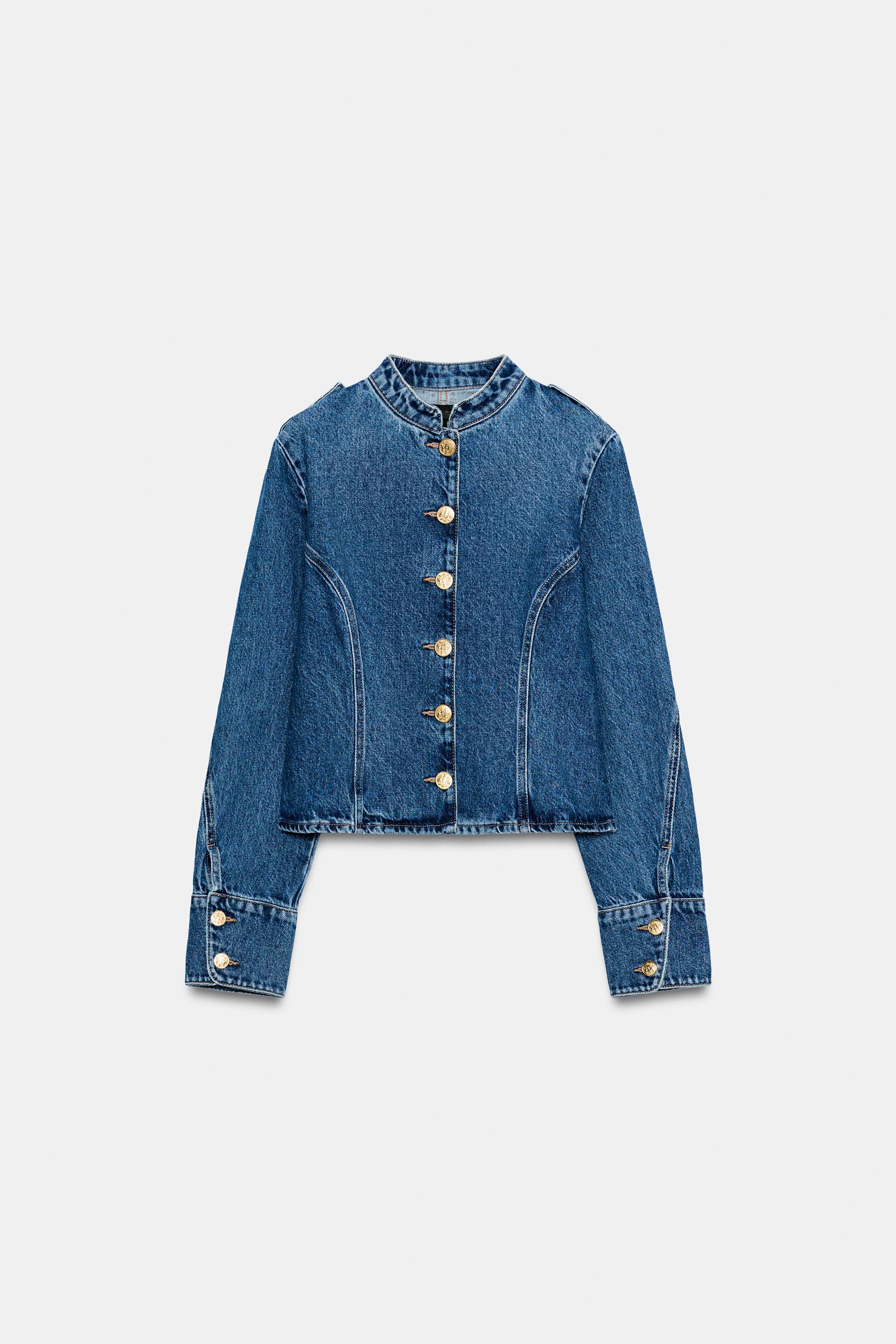 Z1975 GOLD BUTTON DENIM JACKET by ZARA