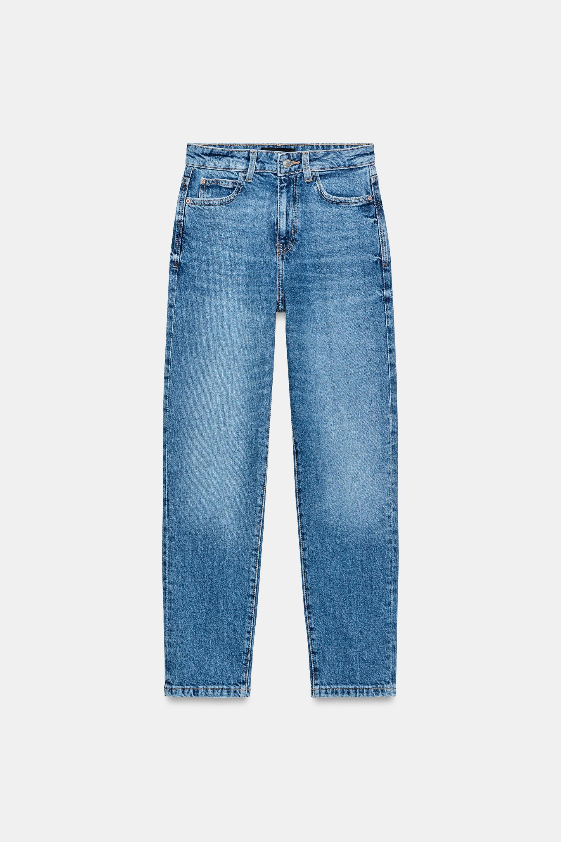 Z1975 HIGH-WAIST MOM FIT JEANS WITH PRESSED CREASE by ZARA
