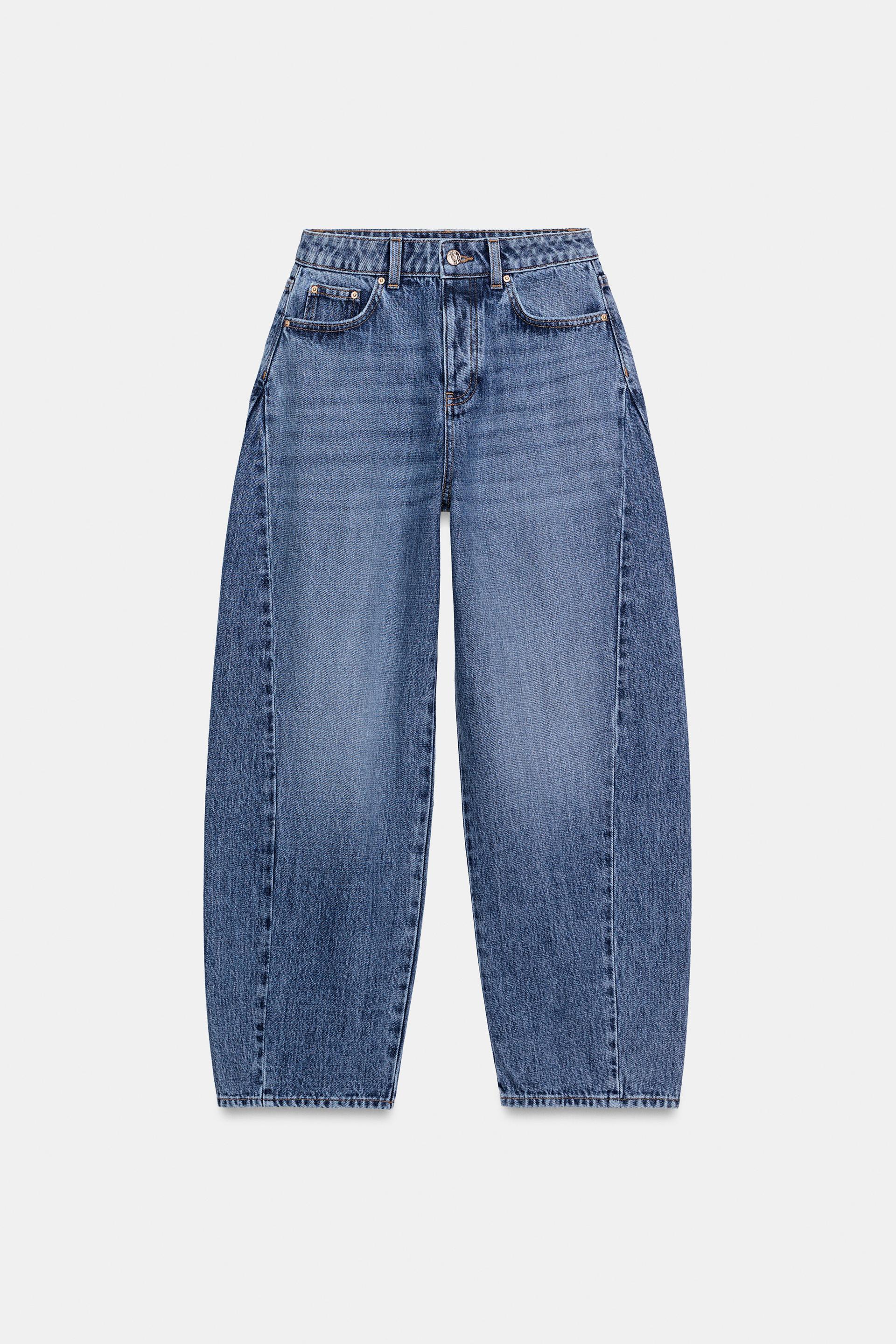Z1975 HIGH WAISTED BARREL JEANS WITH SEAMS by ZARA