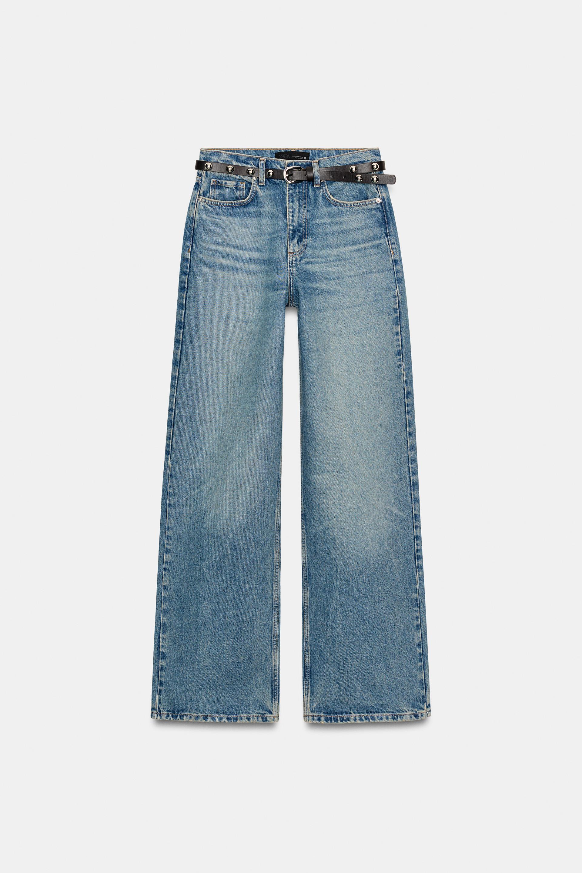 Z1975 HIGH WAISTED STRAIGHT TAPERED JEANS WITH BELT by ZARA