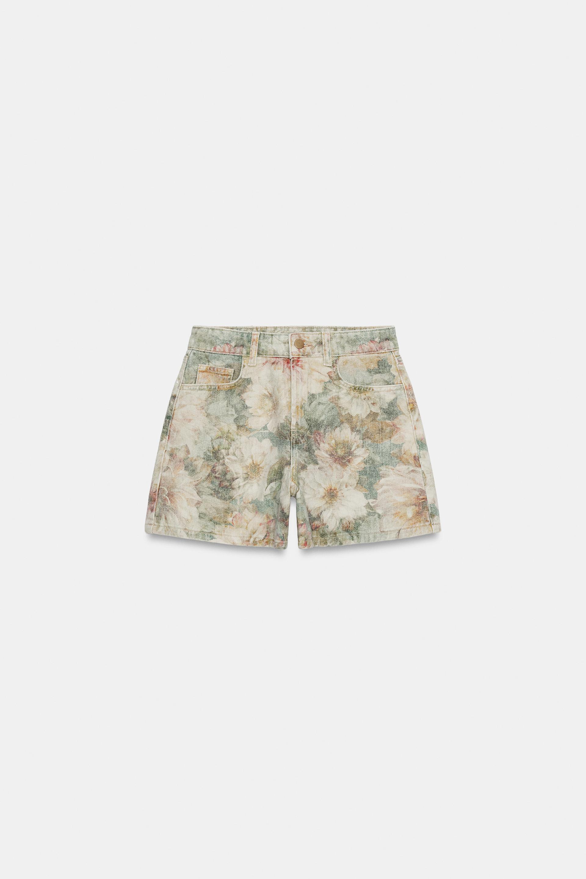 Z1975 MID-RISE FLORAL PRINT SHORTS by ZARA