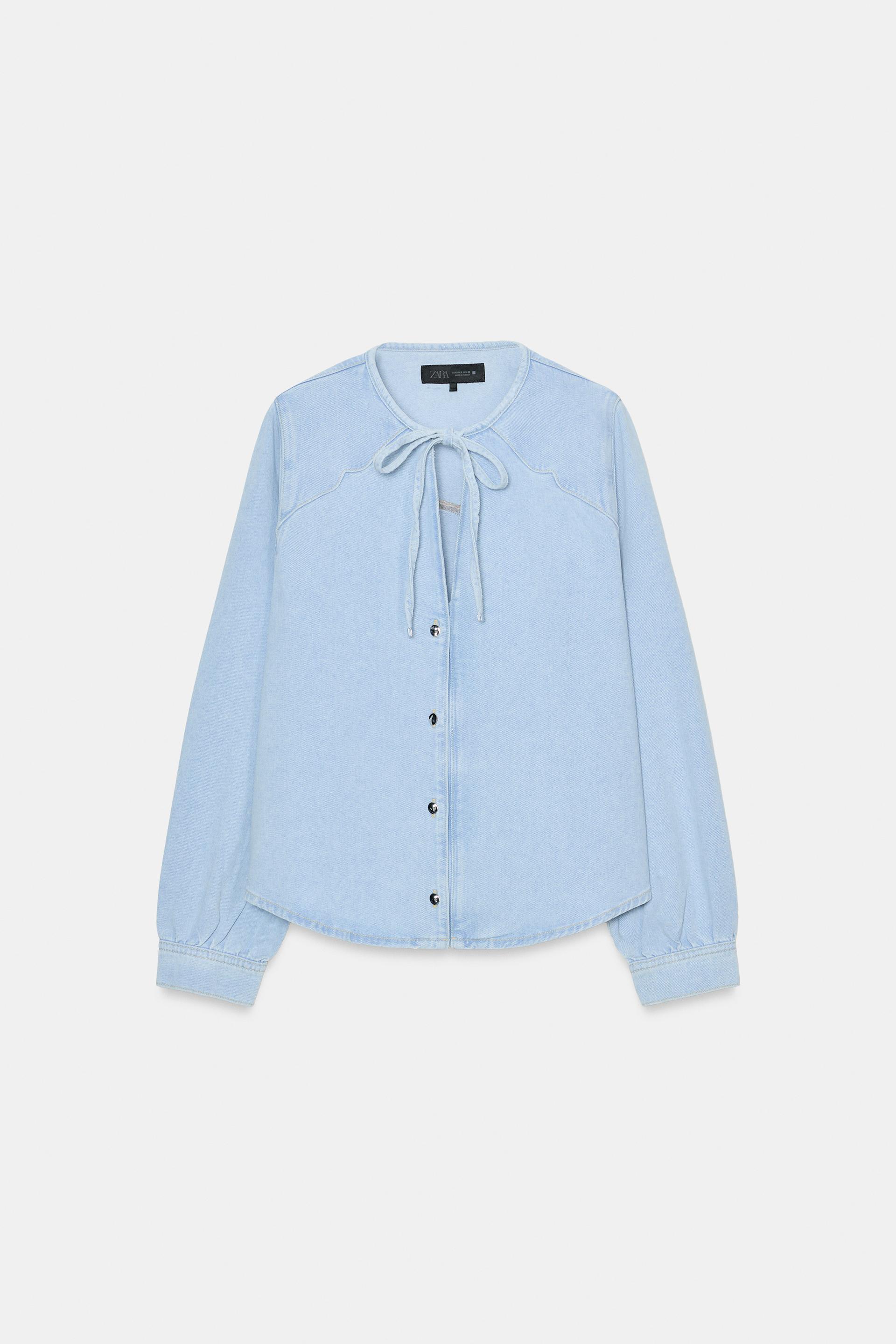 Z1975 TIED DENIM SHIRT by ZARA