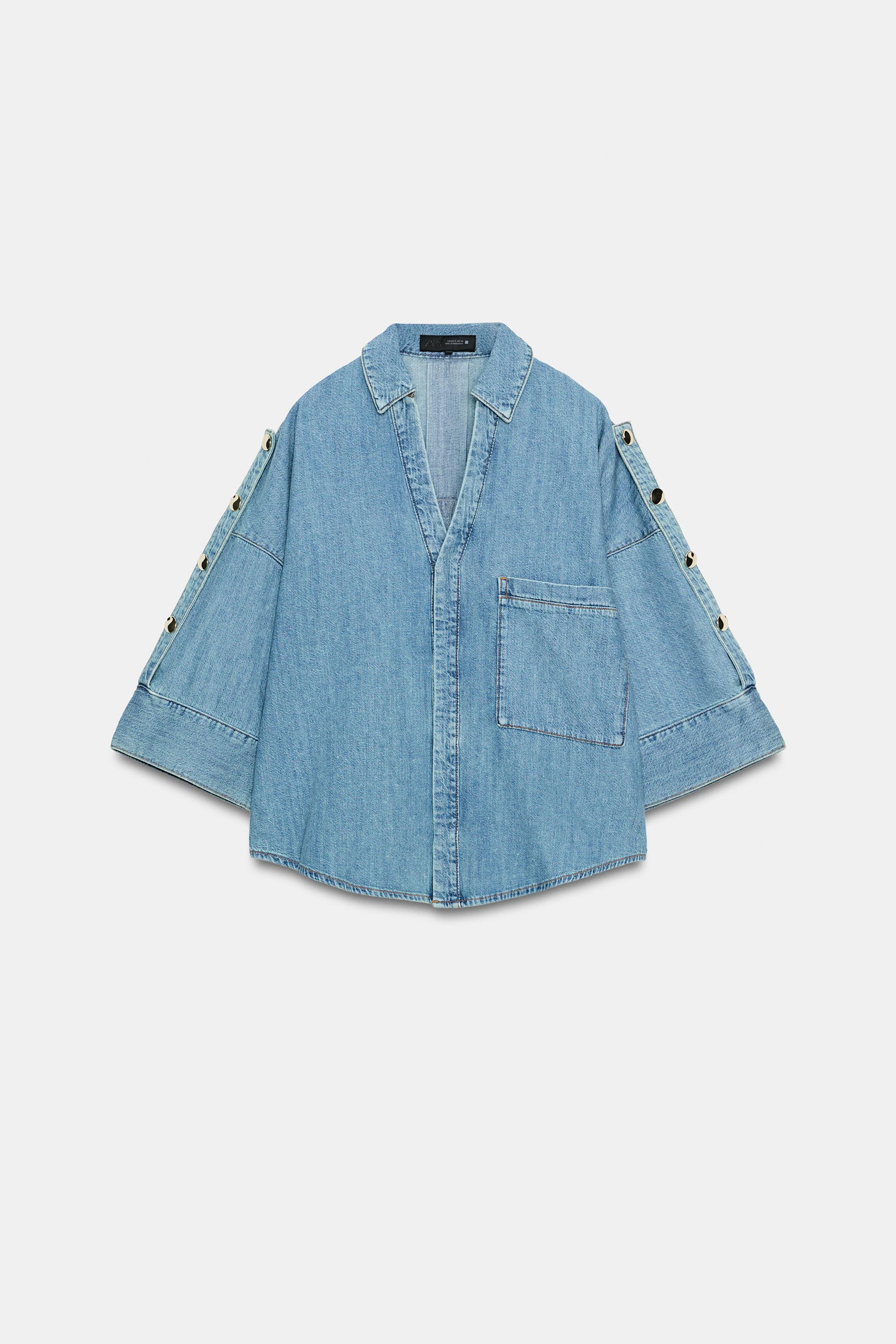 Z1975 WIDE SLEEVE DENIM SHIRT by ZARA