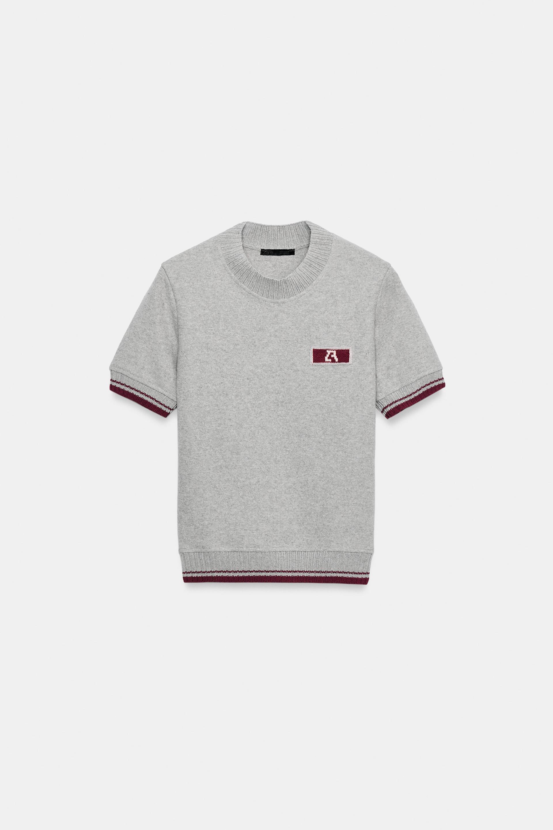 ZA EMBROIDERED CONTRAST T-SHIRT by ZARA