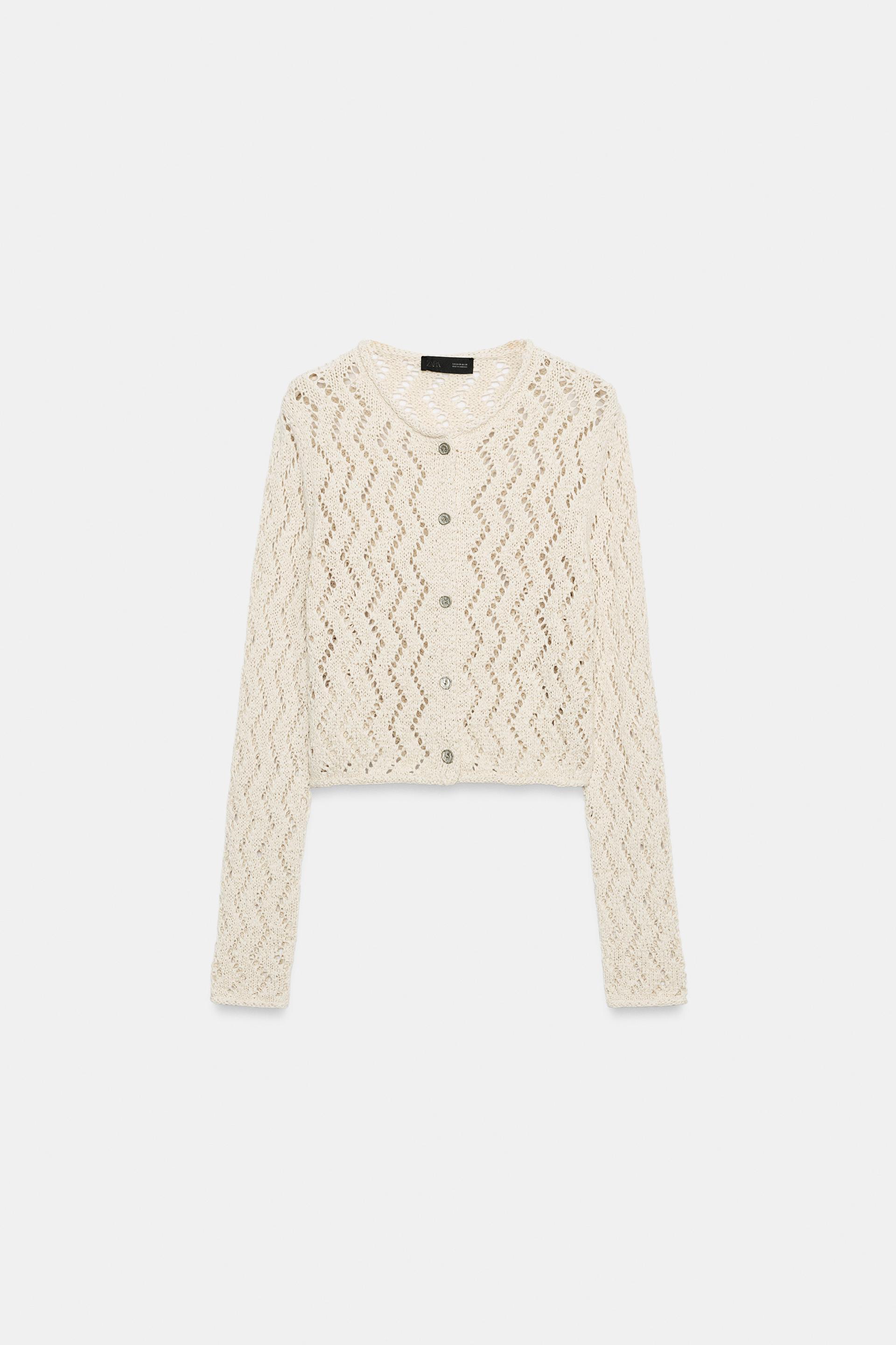 ZIGZAG OPEN-KNIT CARDIGAN by ZARA