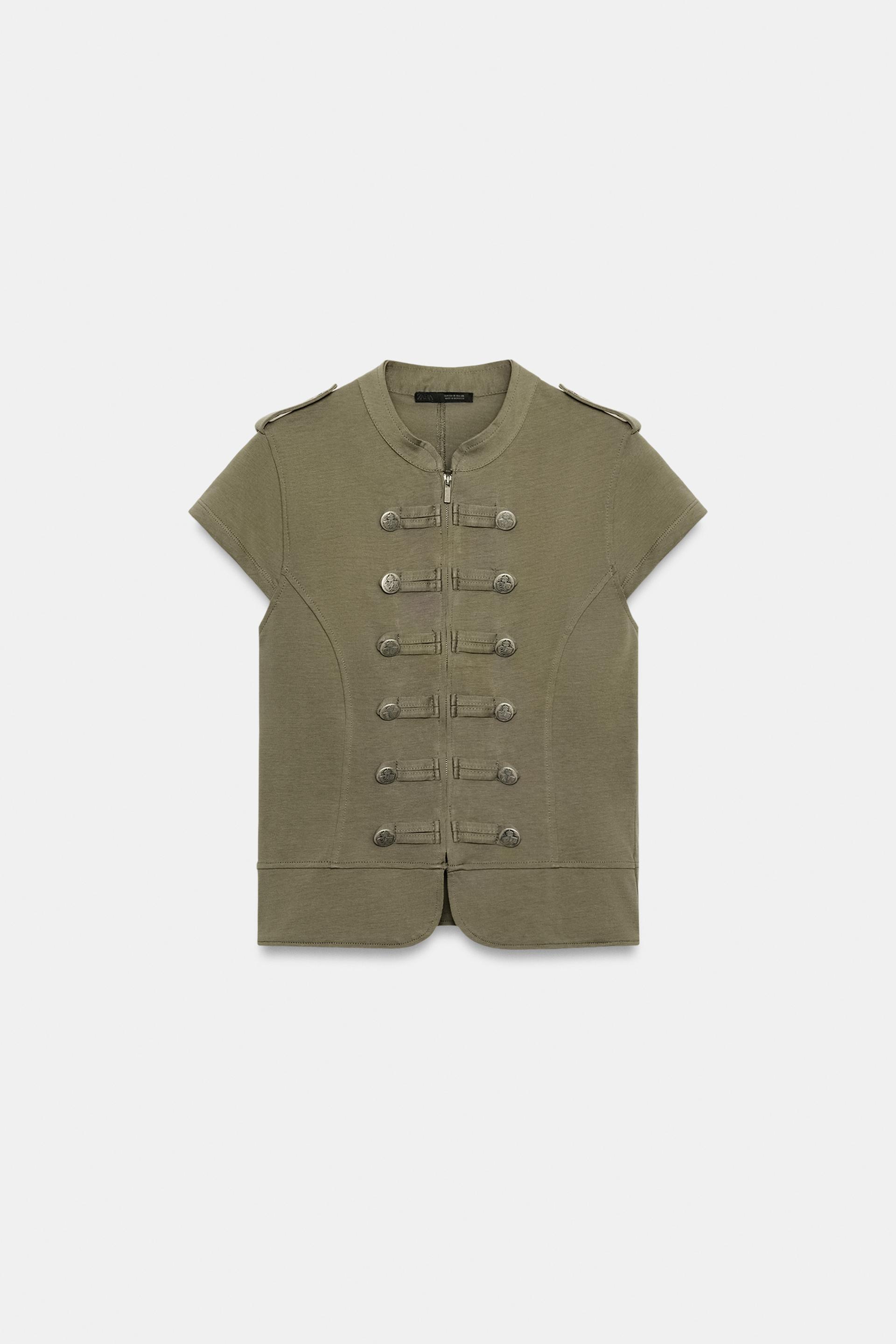 ZIP-UP BUTTON TOP by ZARA