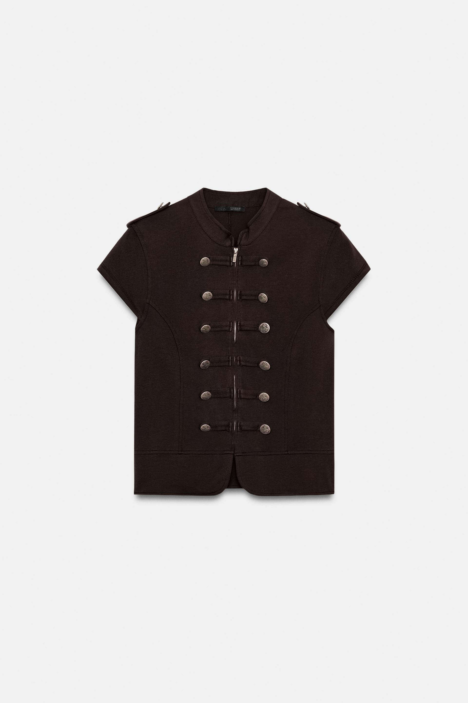 ZIP-UP BUTTON TOP by ZARA