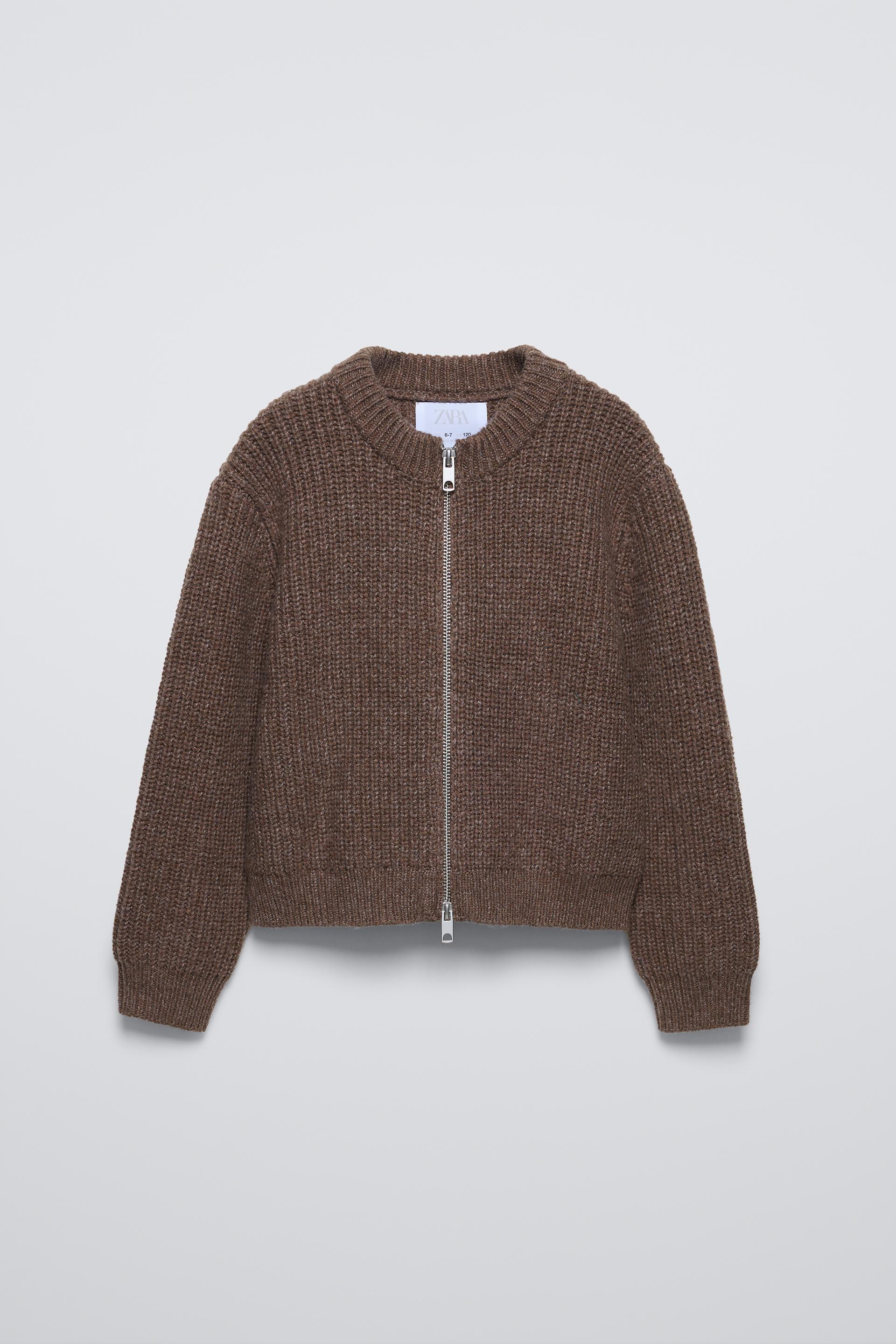 ZIPPERED KNIT JACKET by ZARA