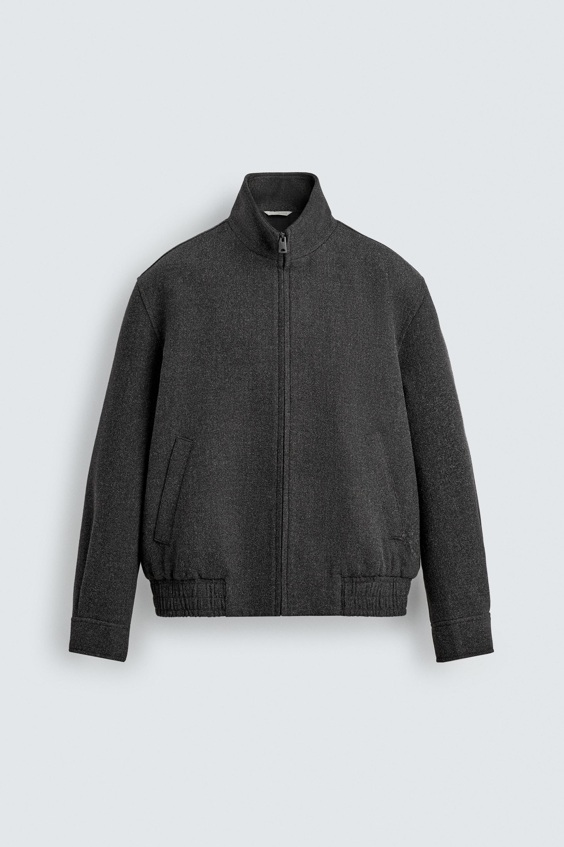 ZIPPERED WOOL EFFECT JACKET by ZARA