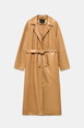 ZW COLLECTION 100% LEATHER BELTED COAT by ZARA