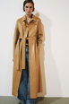 ZW COLLECTION 100% LEATHER BELTED COAT by ZARA