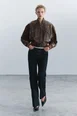 ZW COLLECTION 100% LEATHER CROPPED JACKET by ZARA ZW COLLECTION 100% LEATHER CROPPED JACKET by ZARA