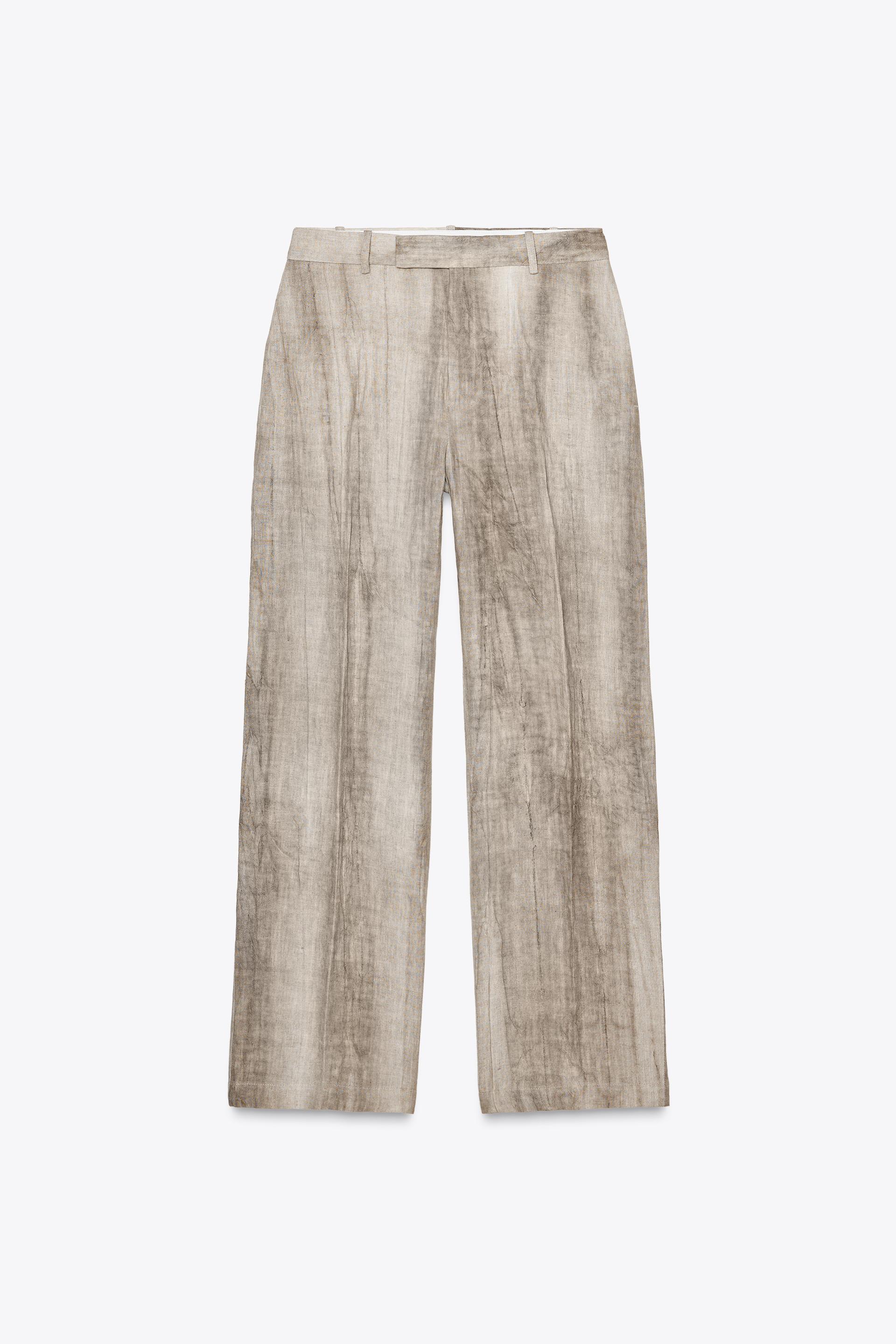 ZW COLLECTION 100% LINEN TIE-DYE BALLOON PANTS by ZARA ZW COLLECTION 100% LINEN TIE-DYE BALLOON PANTS by ZARA