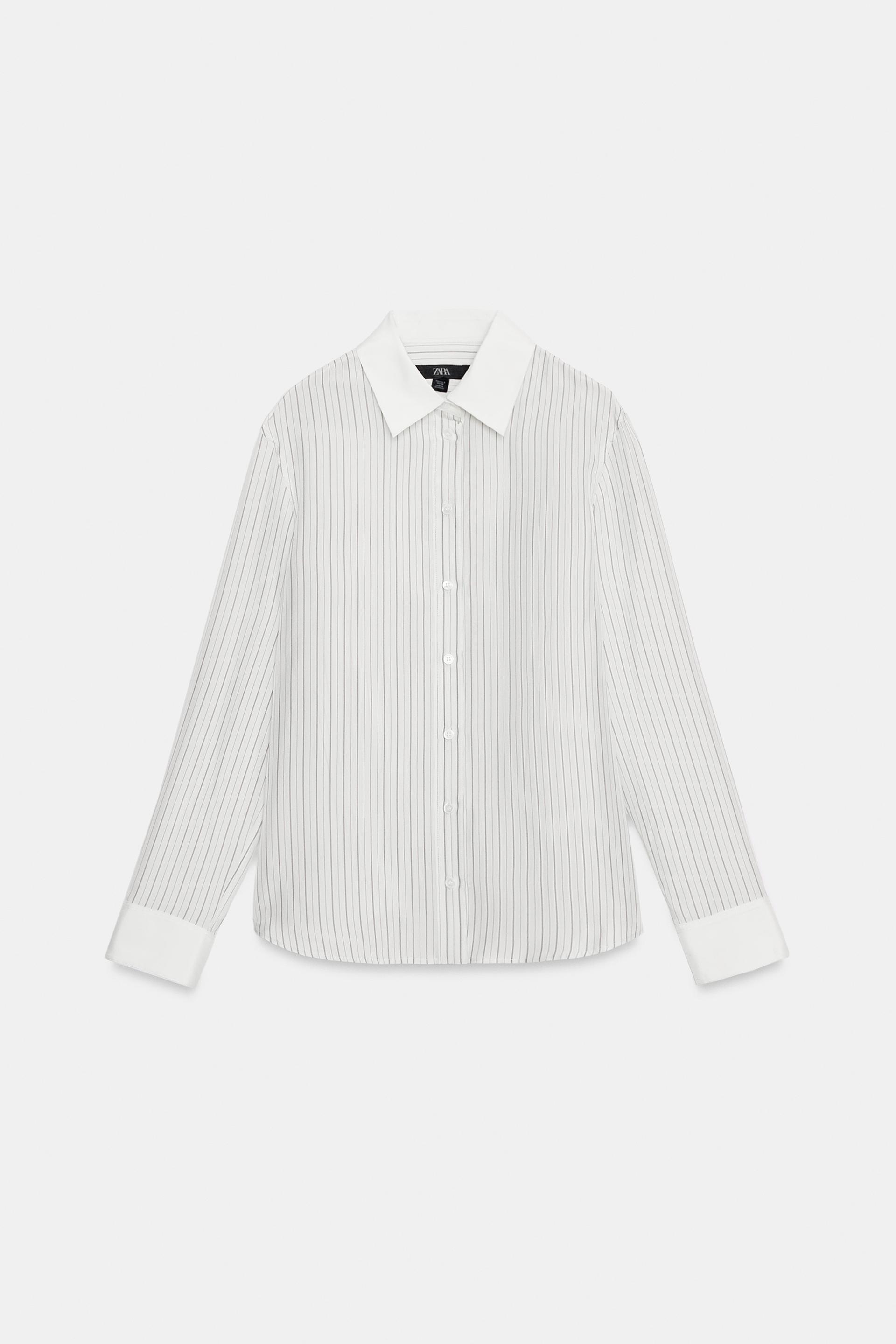ZW COLLECTION 100% SILK STRIPED SHIRT by ZARA