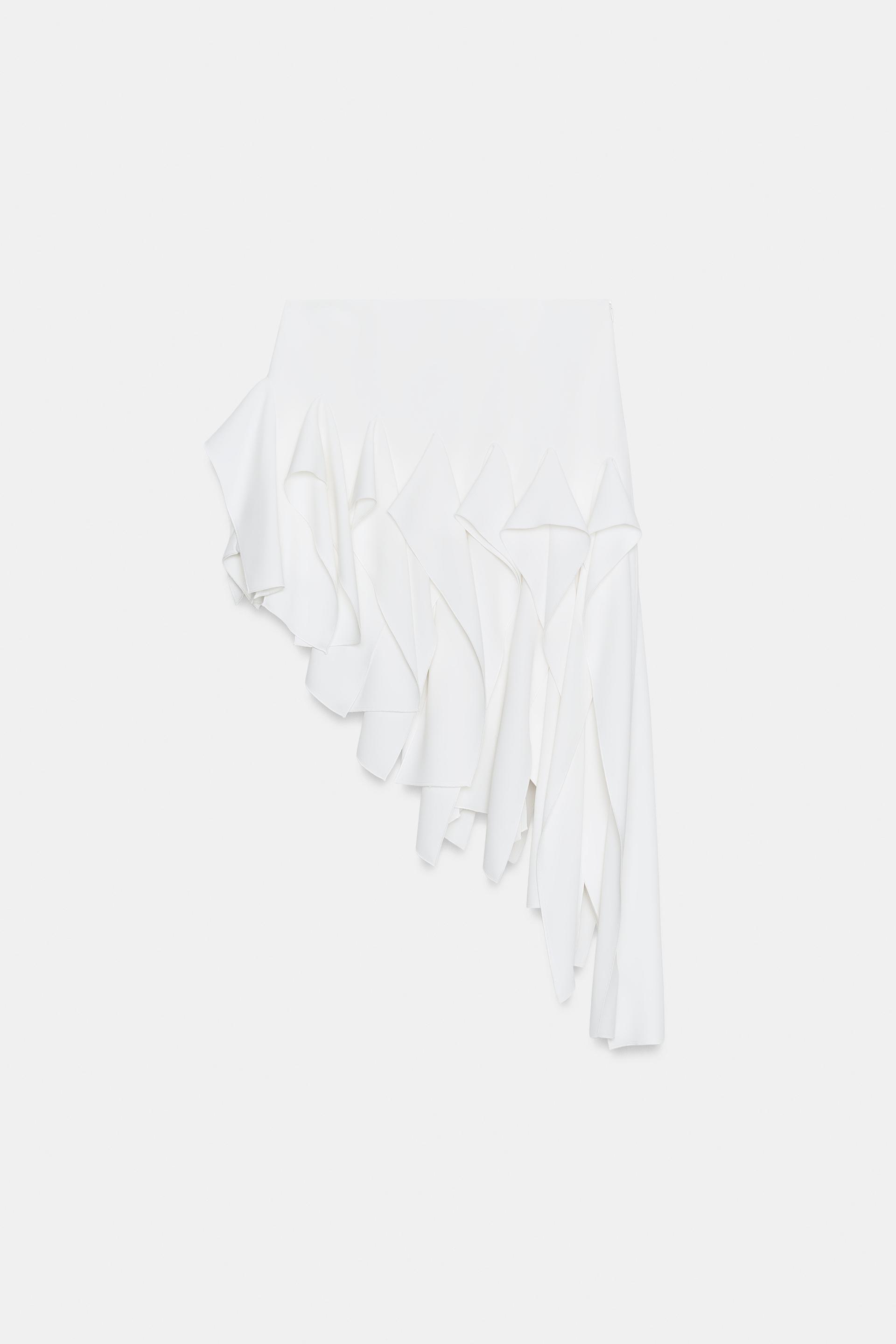 ZW COLLECTION ASYMMETRIC RUFFLED SKIRT by ZARA