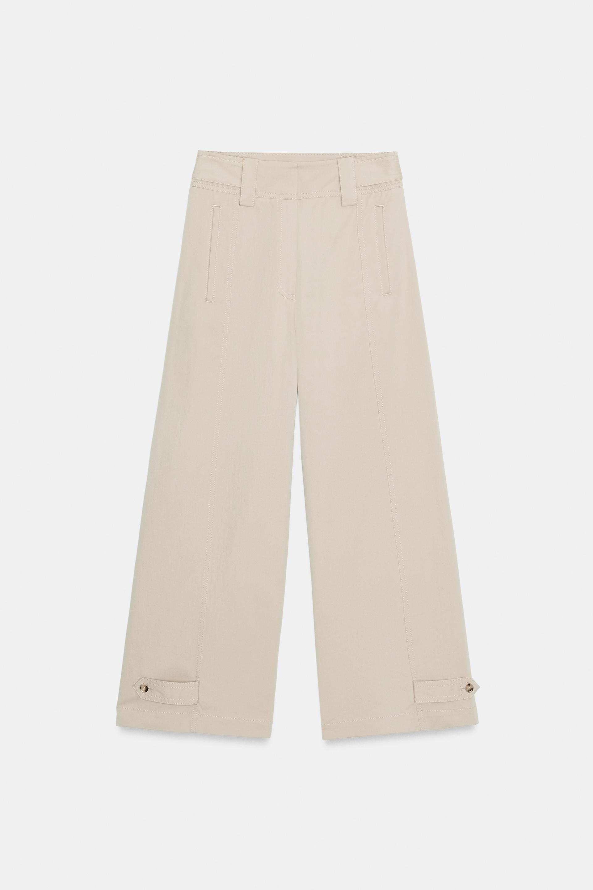 ZW COLLECTION CHINO PANTS WITH BELT LOOPS by ZARA