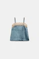 ZW COLLECTION CONTRAST LACE SLIP TOP by ZARA