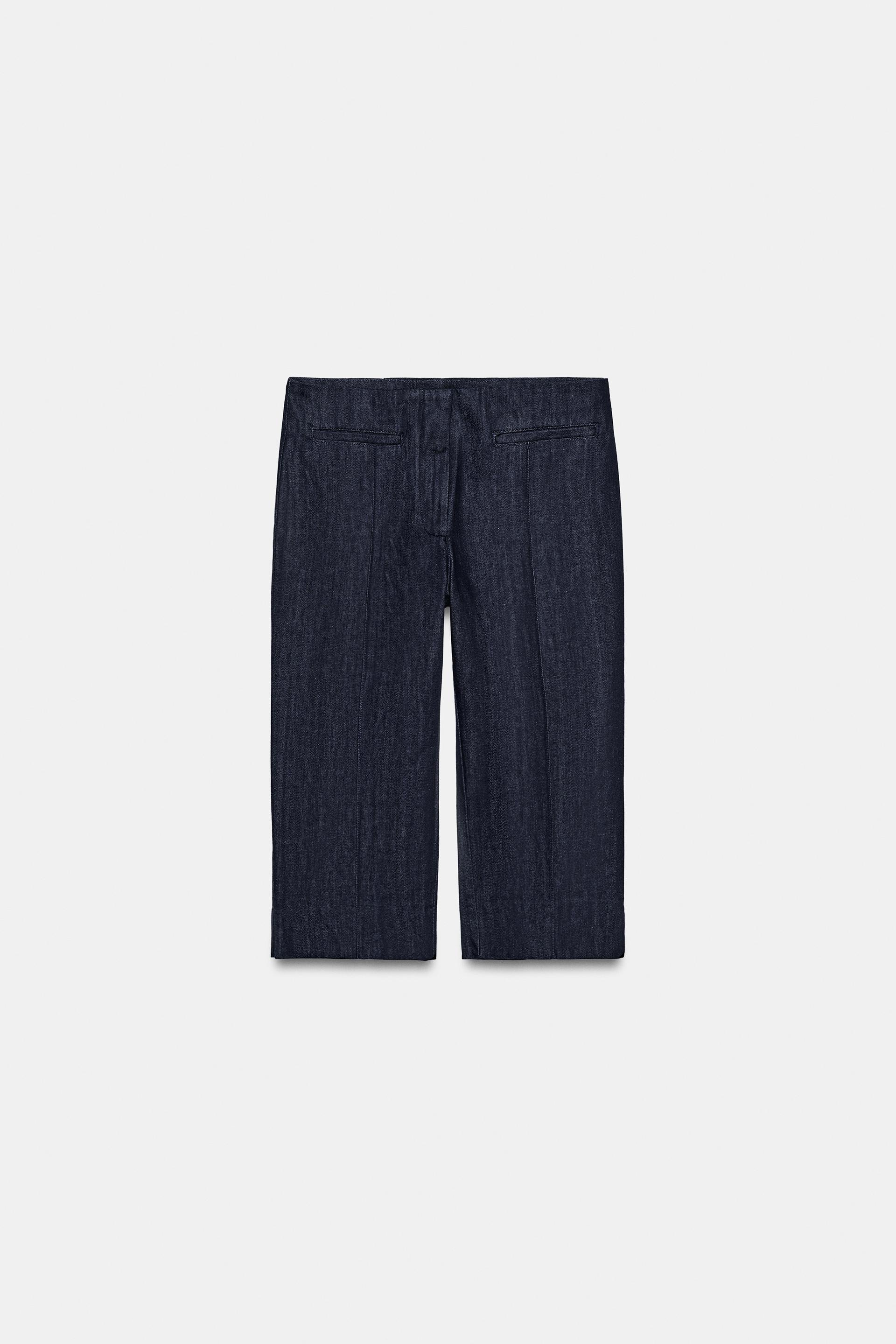 ZW COLLECTION DENIM CAPRI PANTS by ZARA
