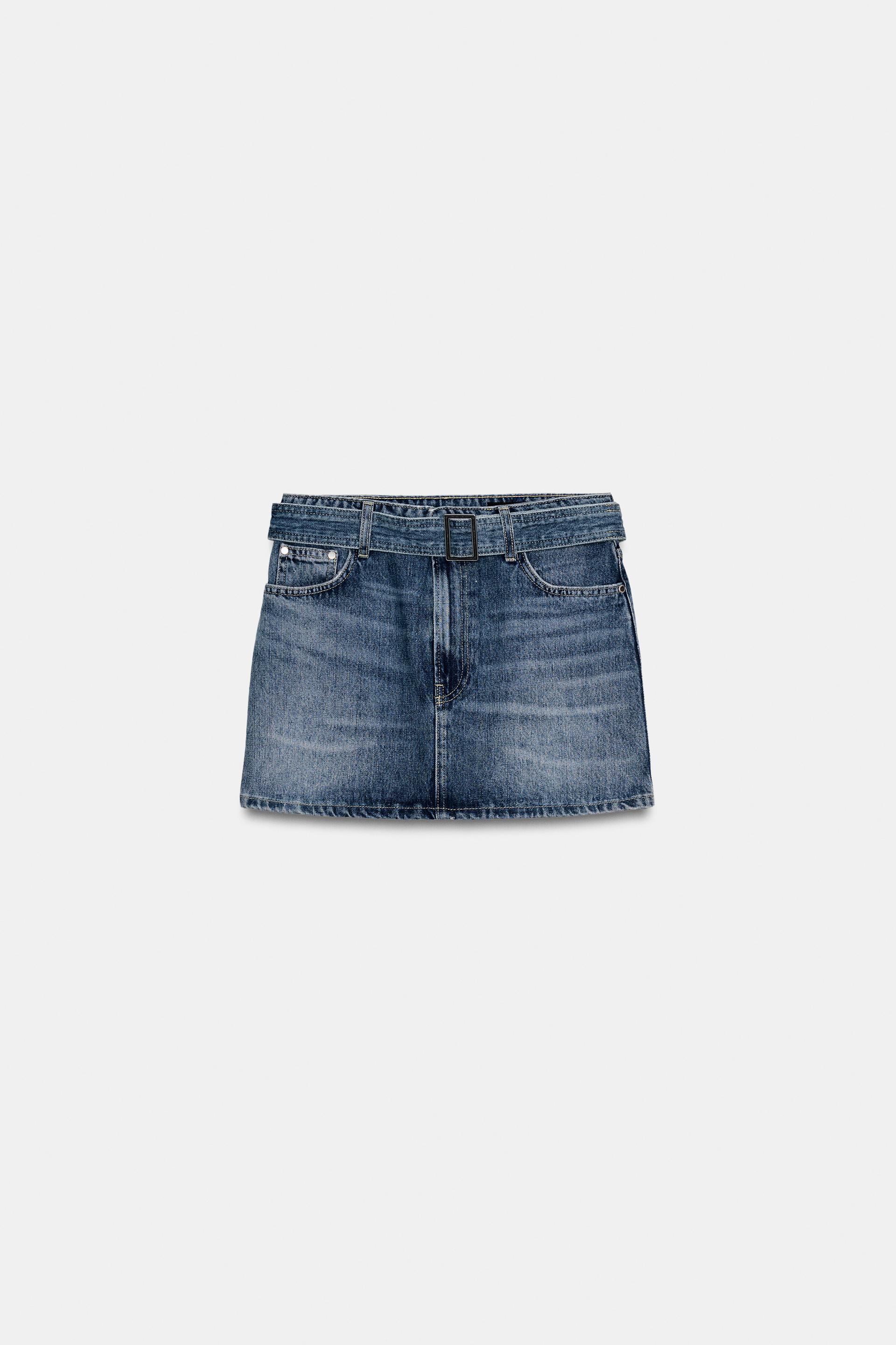 ZW COLLECTION DENIM MINI SKIRT by ZARA