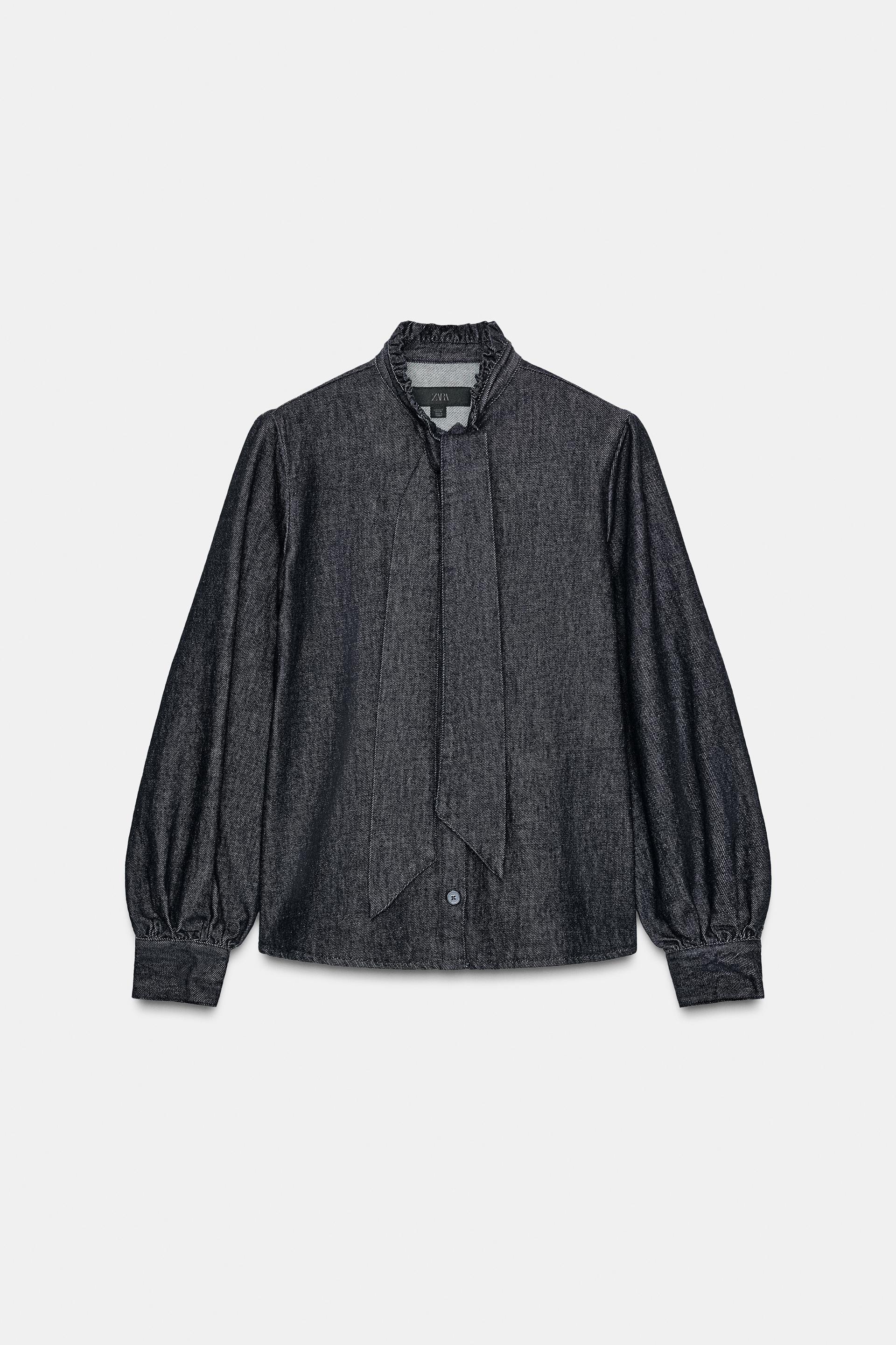 ZW COLLECTION DENIM TIE SHIRT by ZARA