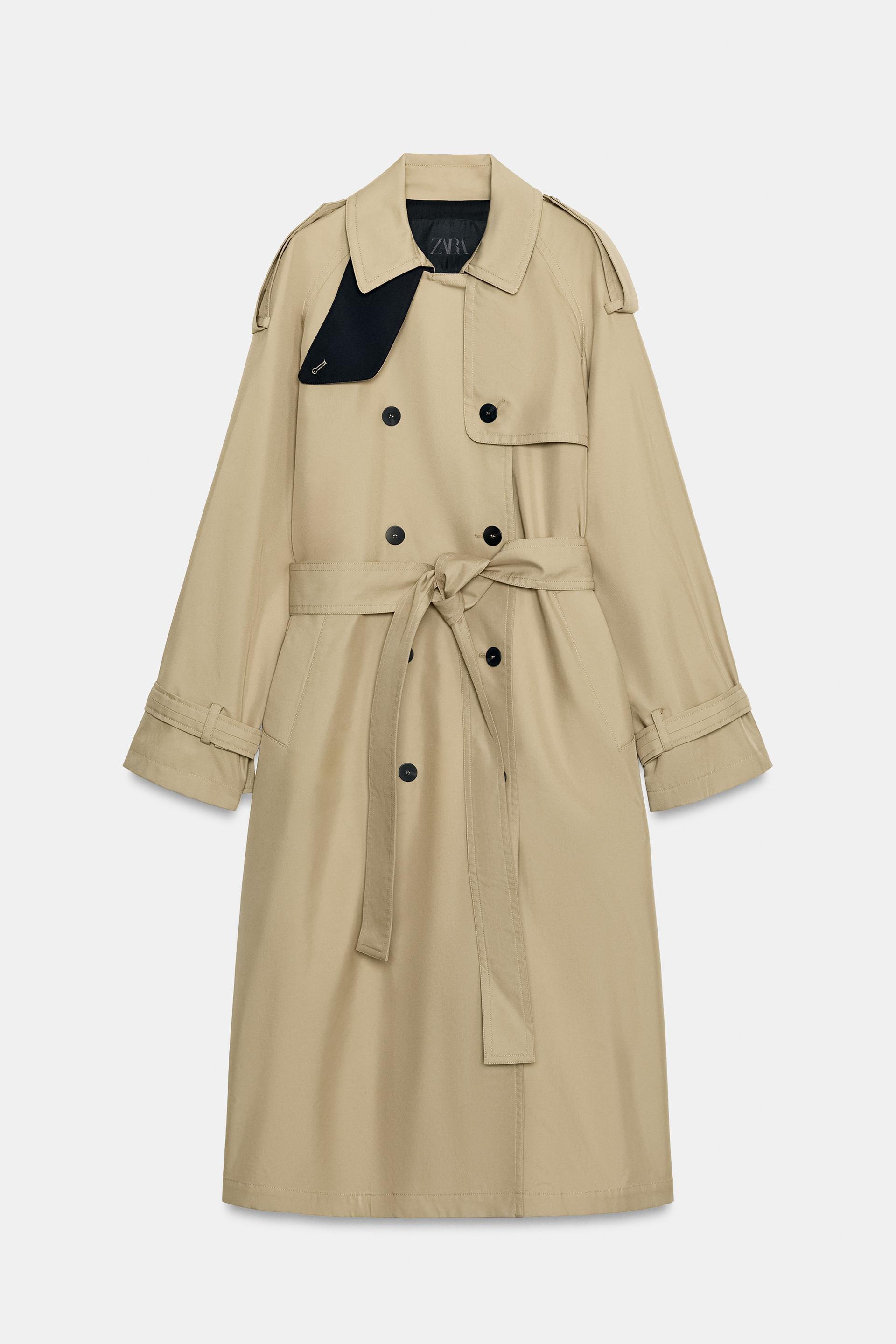 ZW COLLECTION DOUBLE-BREASTED LONG TRENCH COAT by ZARA