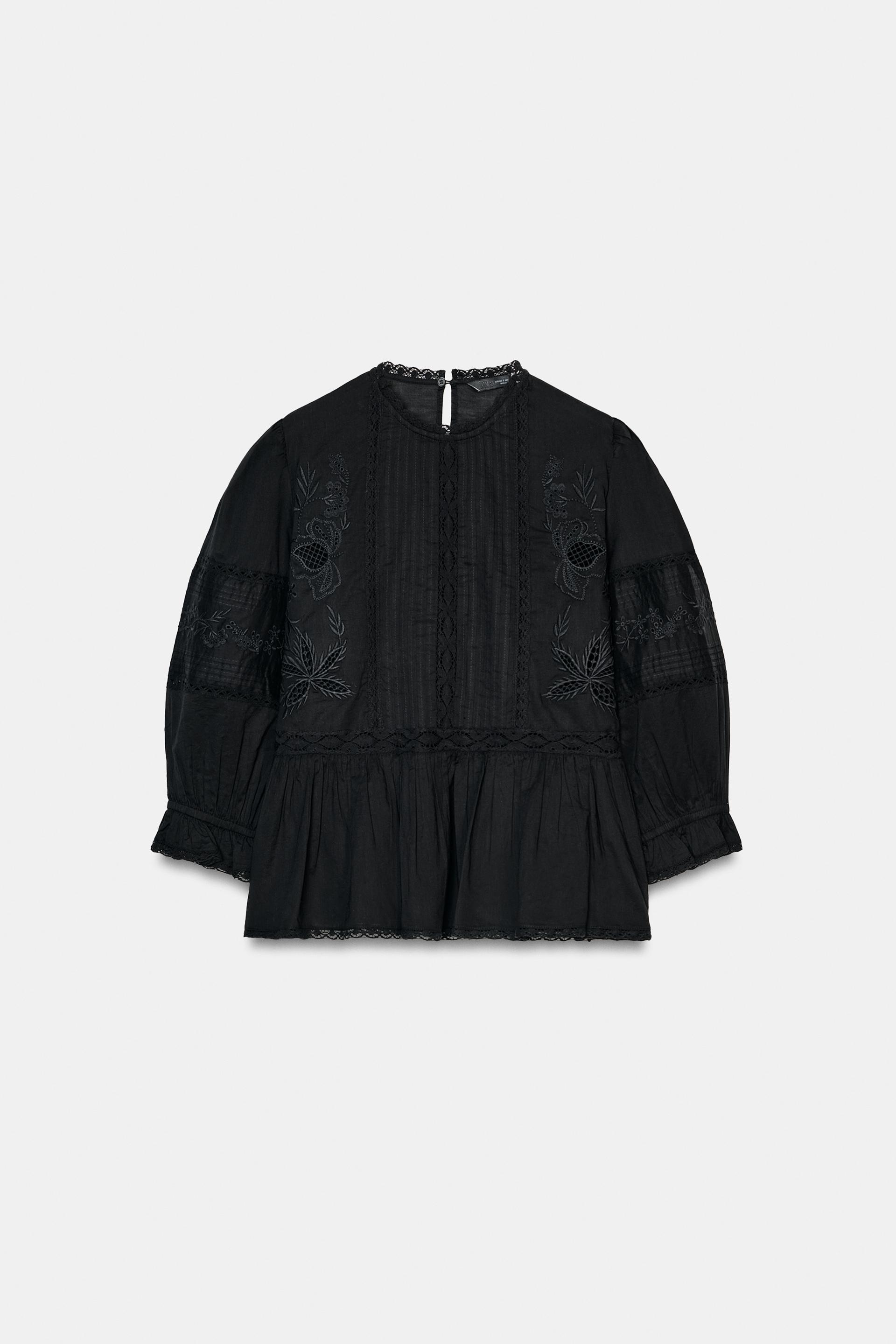 ZW COLLECTION EMBROIDERED SHIRT by ZARA