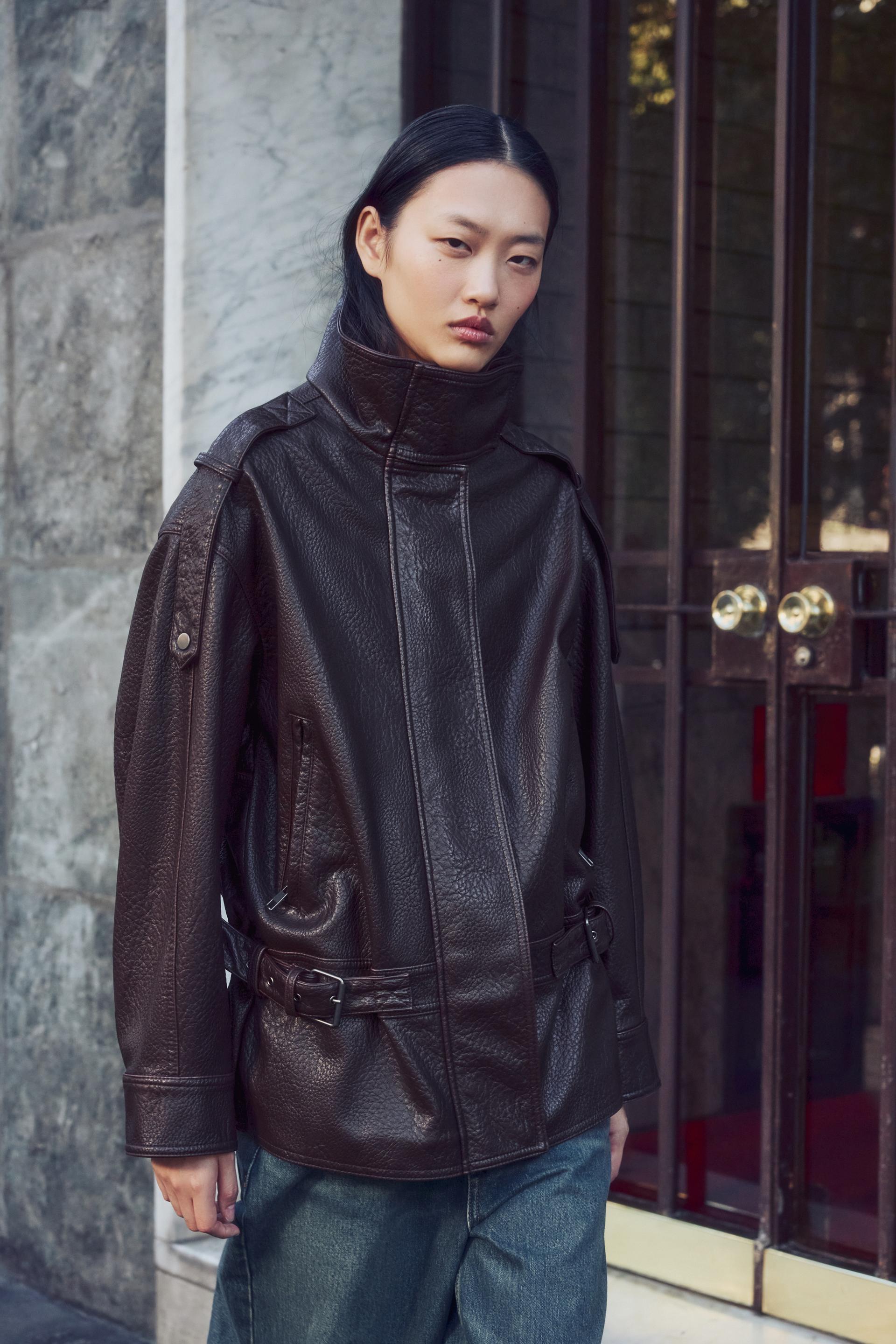 ZW COLLECTION FAUX LEATHER BIKER JACKET by ZARA
