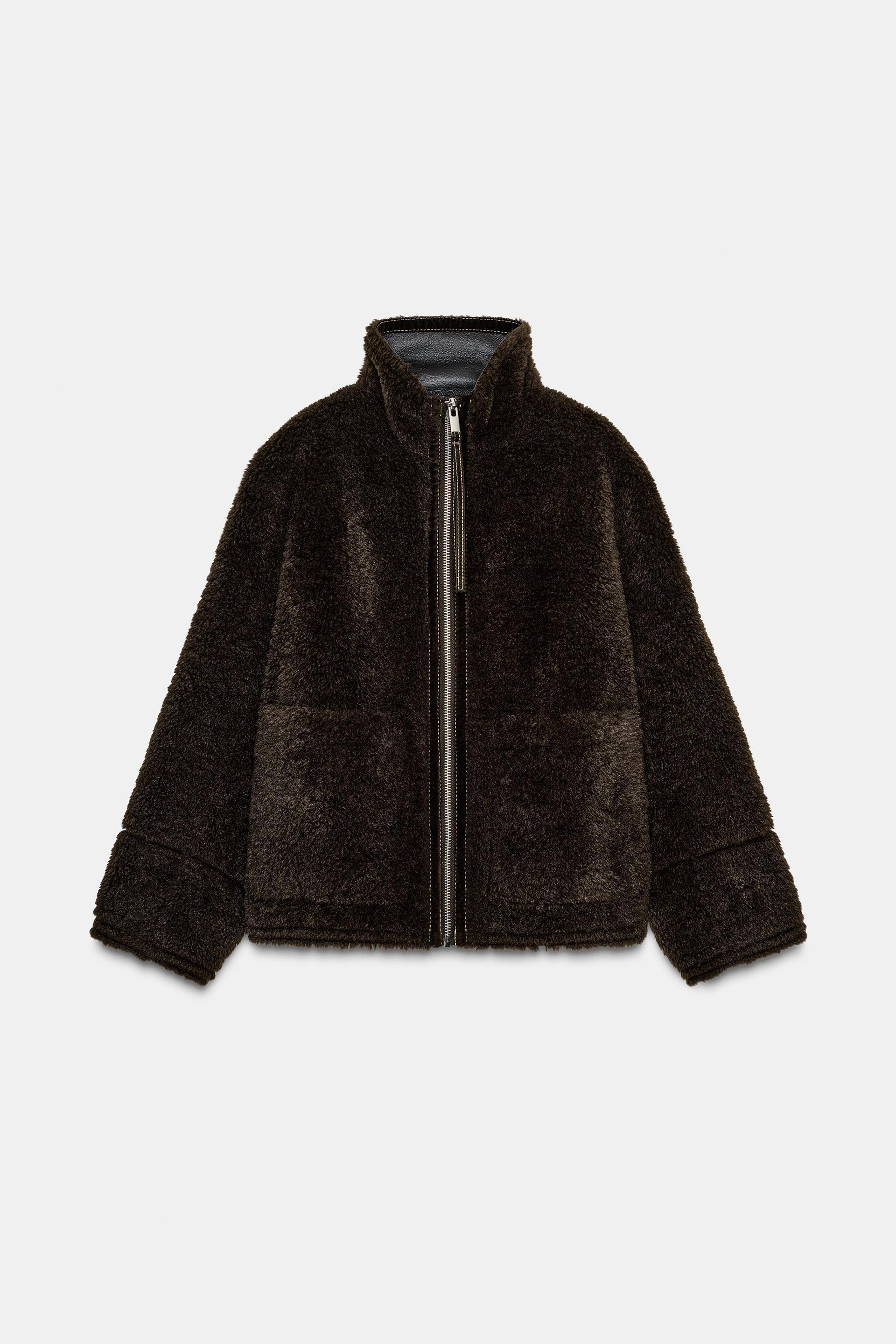 ZW COLLECTION FAUX SHEARLING DOUBLE-FACED JACKET by ZARA