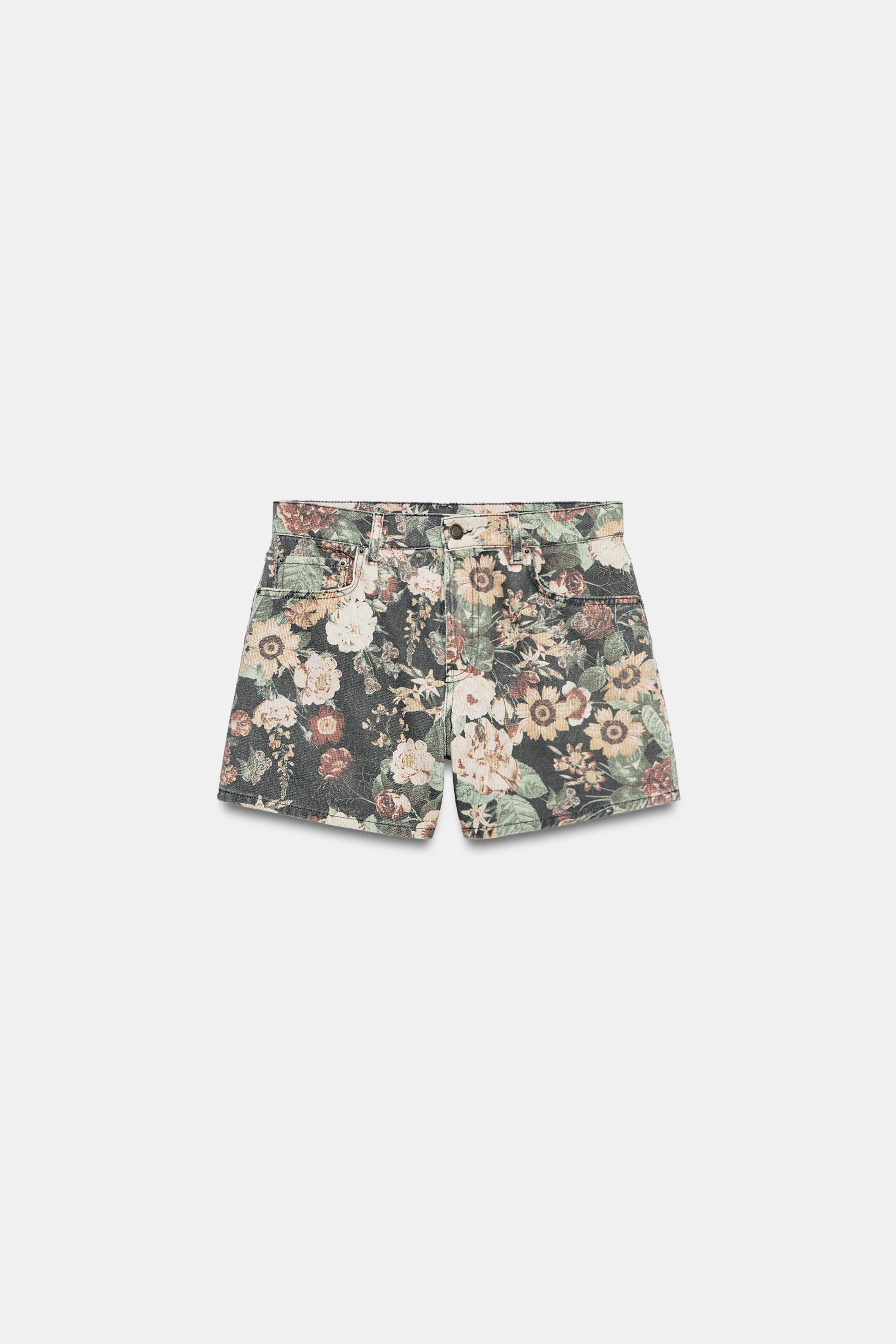 ZW COLLECTION FLORAL PRINT SHORTS by ZARA