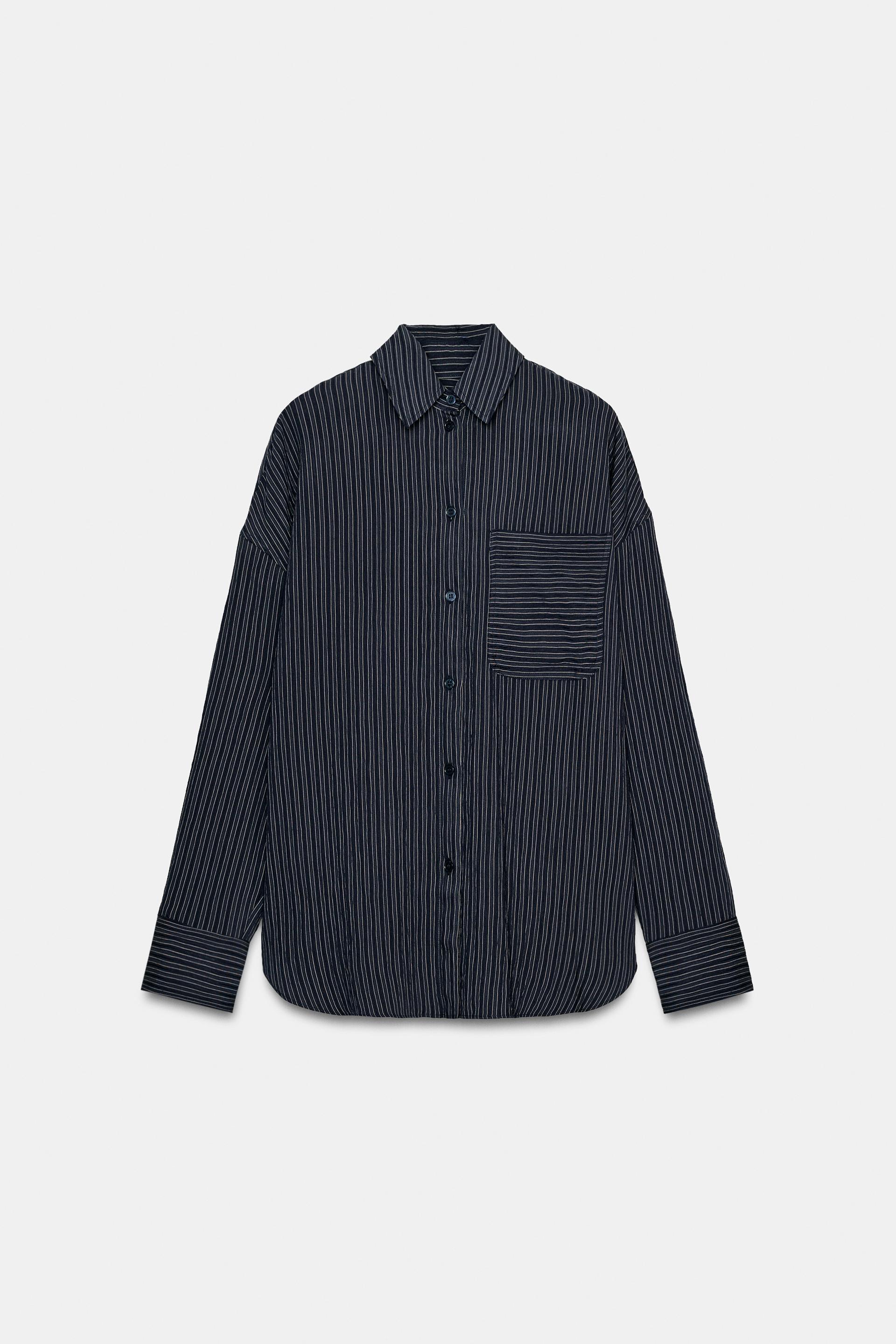 ZW COLLECTION FLOWY STRIPED SHIRT by ZARA