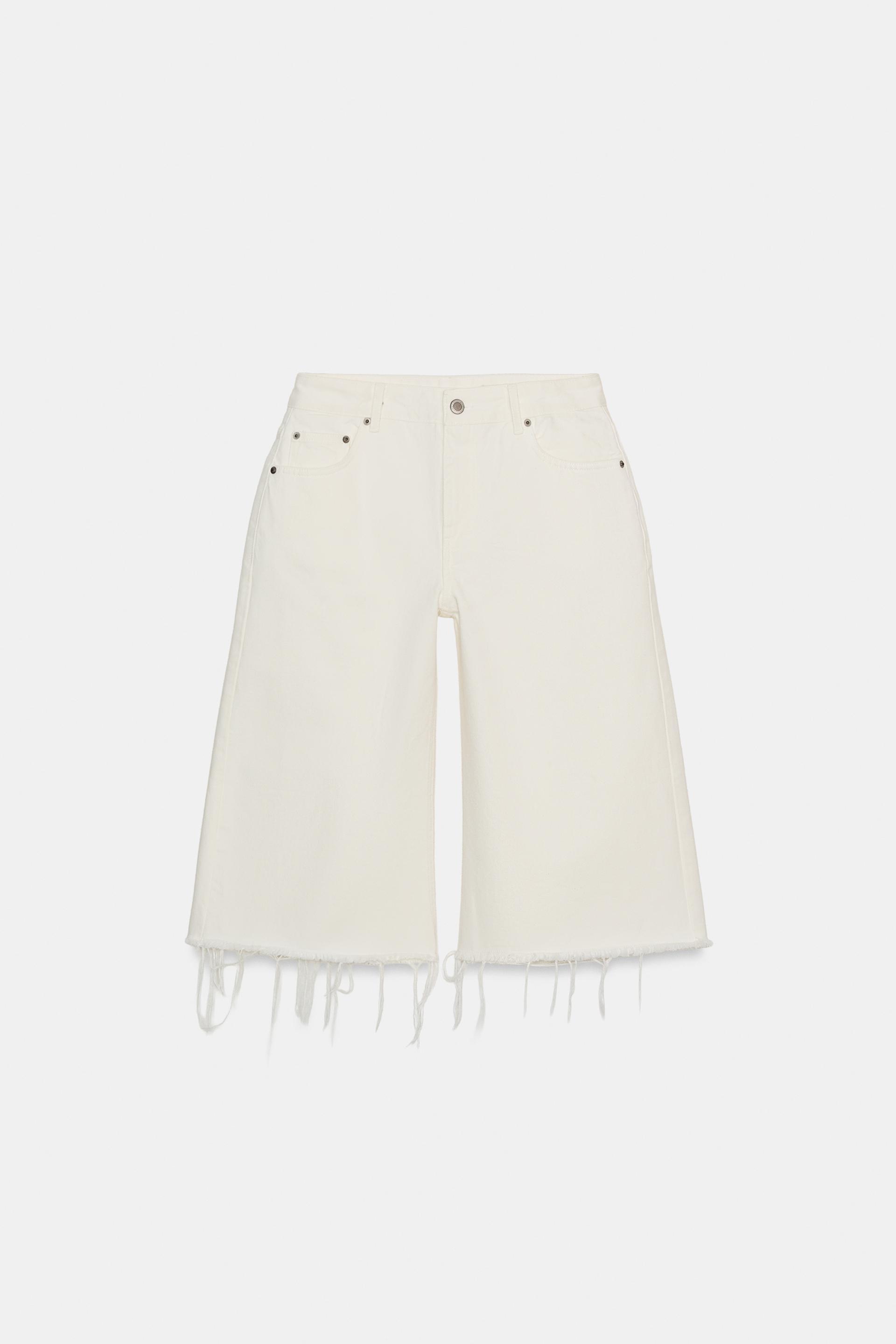 ZW COLLECTION FRAYED DENIM SHORTS by ZARA