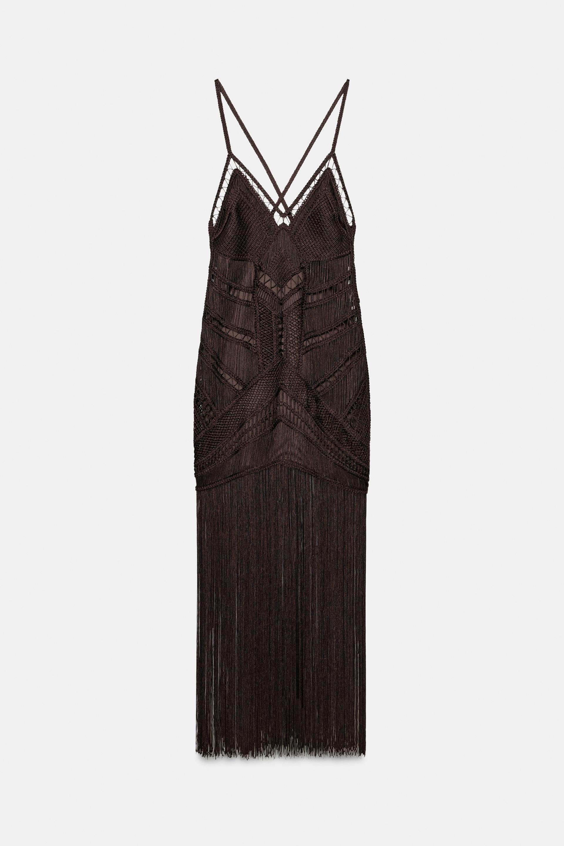 ZW COLLECTION FRINGED MAXI DRESS by ZARA