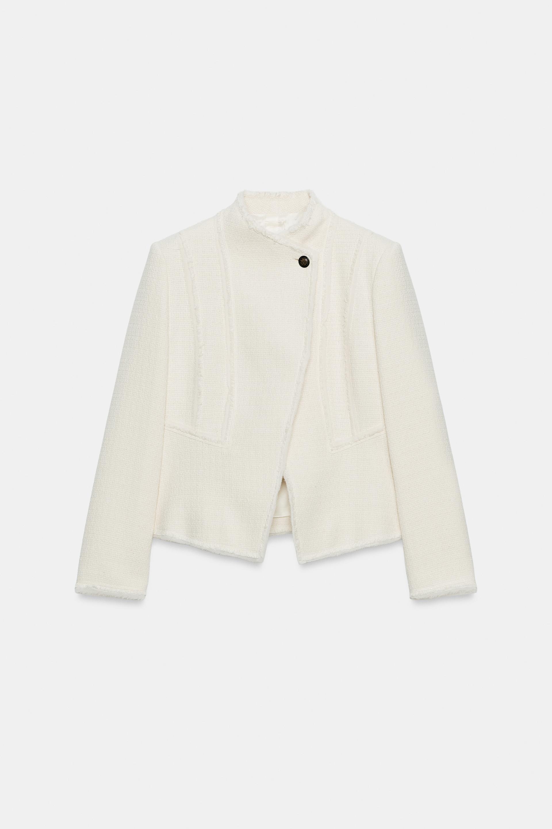 ZW COLLECTION FRINGED PEPLUM BLAZER by ZARA