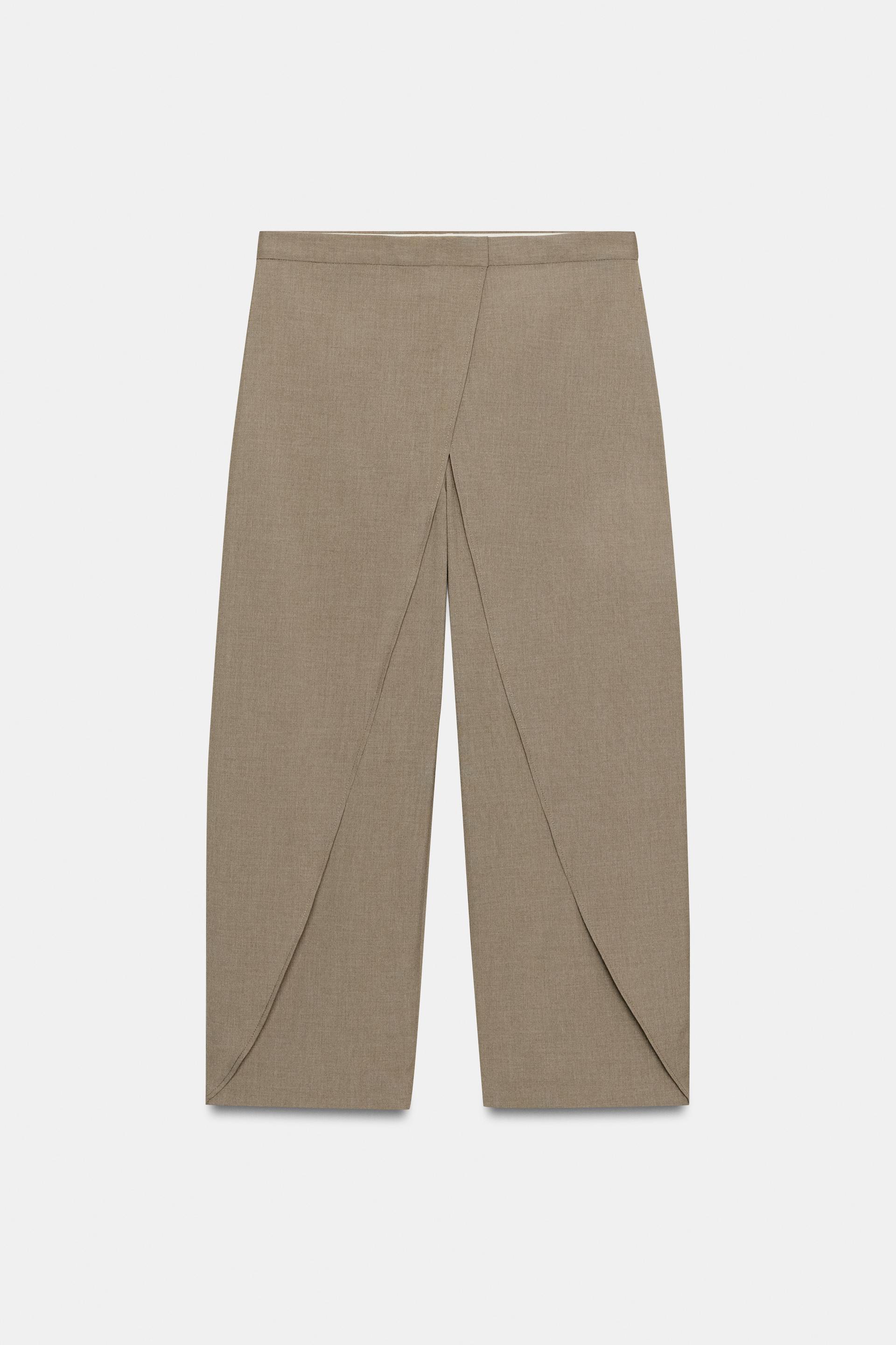 ZW COLLECTION FRONT WRAP PANTS by ZARA