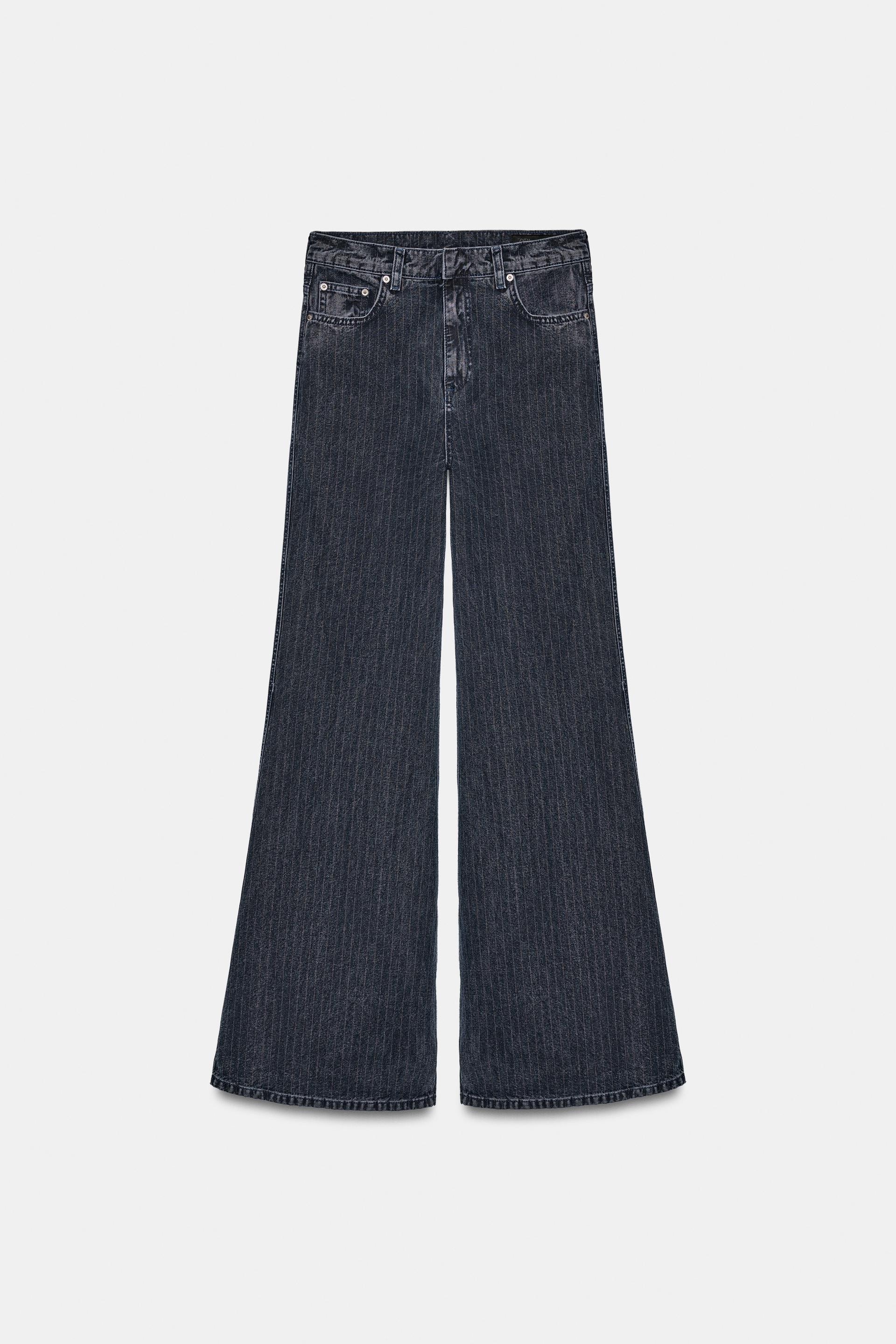 ZW COLLECTION HIGH-WAIST STRIPED FLARE JEANS by ZARA