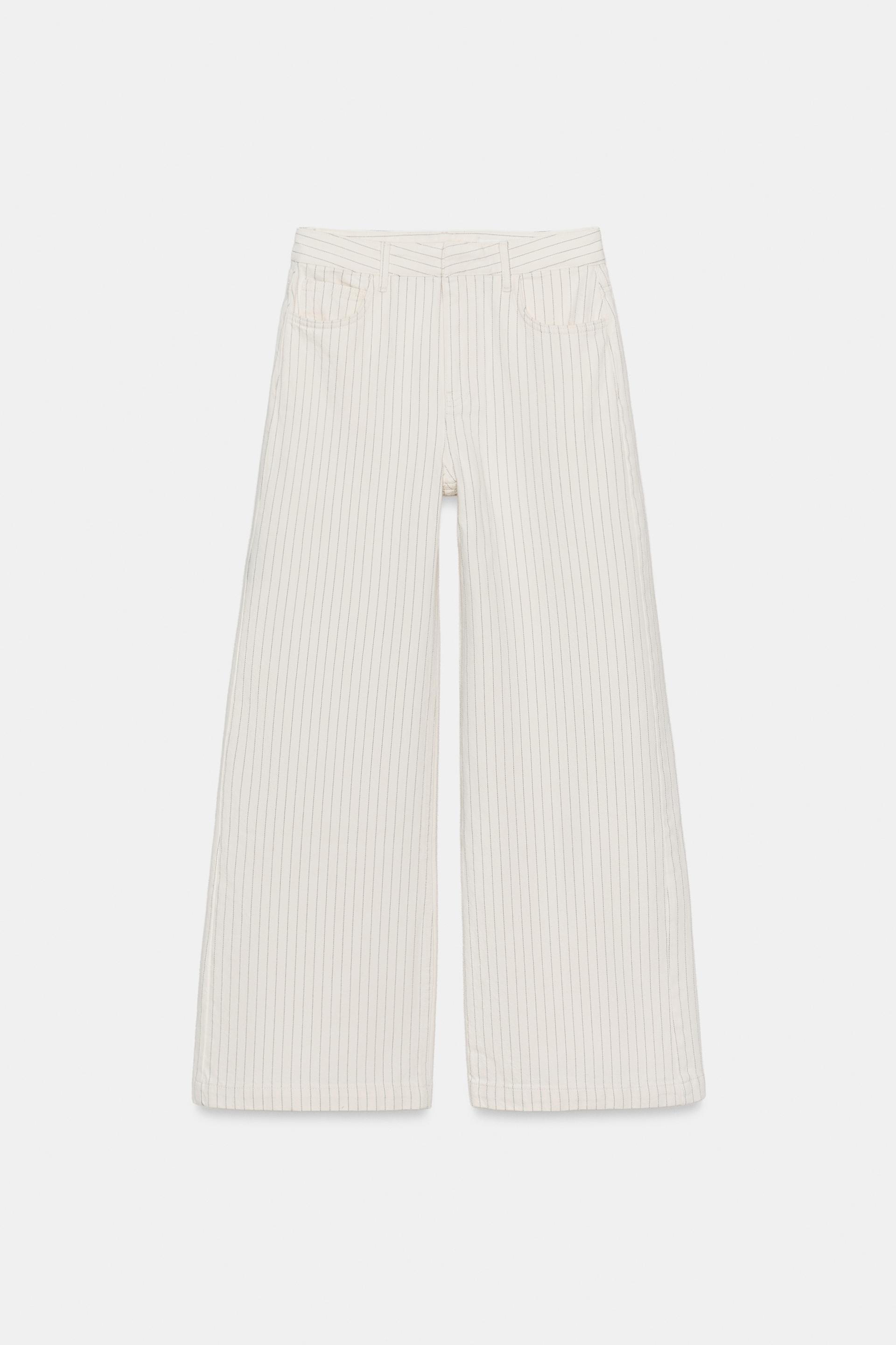 ZW COLLECTION HIGH-WAIST STRIPED WIDE-LEG JEANS by ZARA