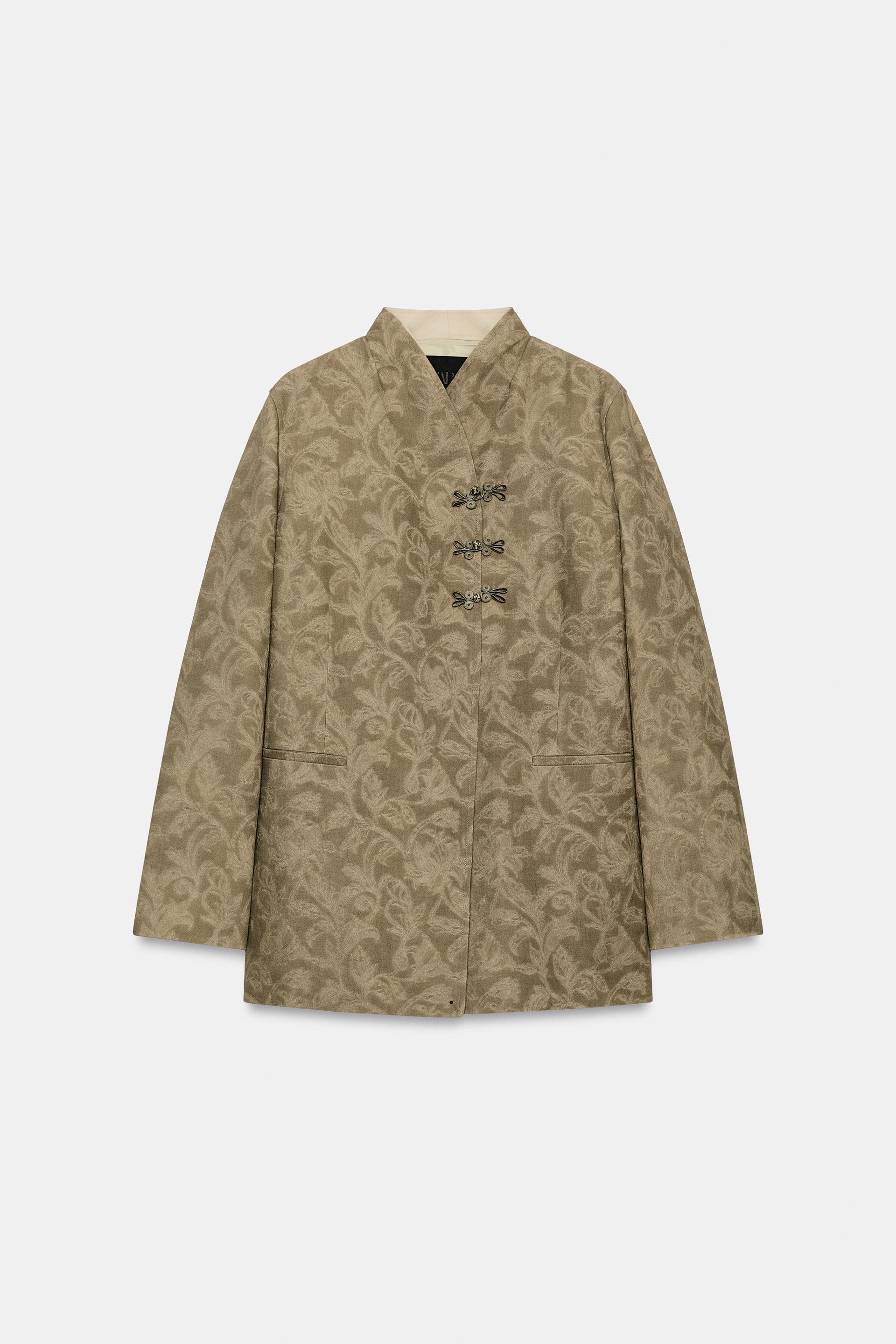 ZW COLLECTION JACQUARD FROG CLASP BLAZER by ZARA