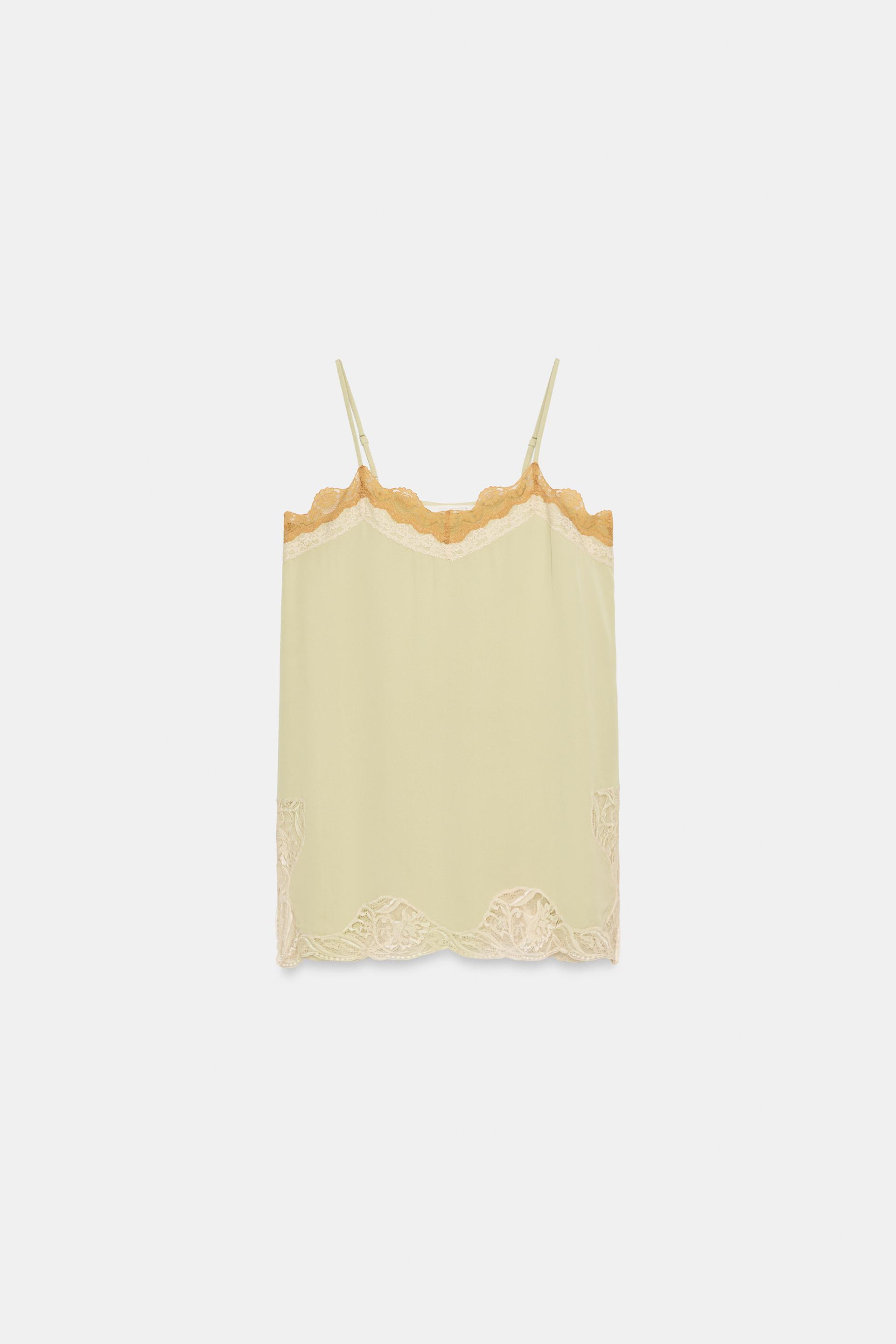 ZW COLLECTION LACE CAMISOLE TOP by ZARA