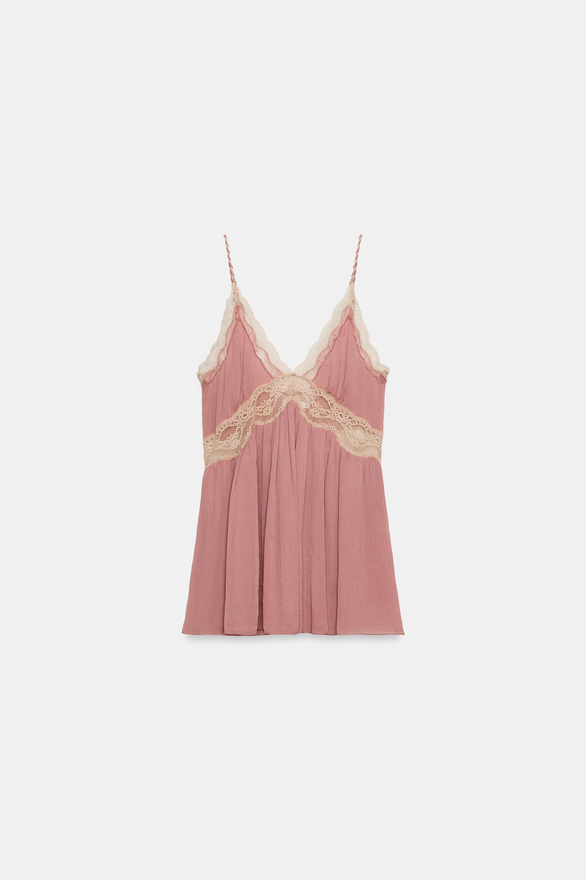 ZW COLLECTION LACE CAMISOLE TOP by ZARA