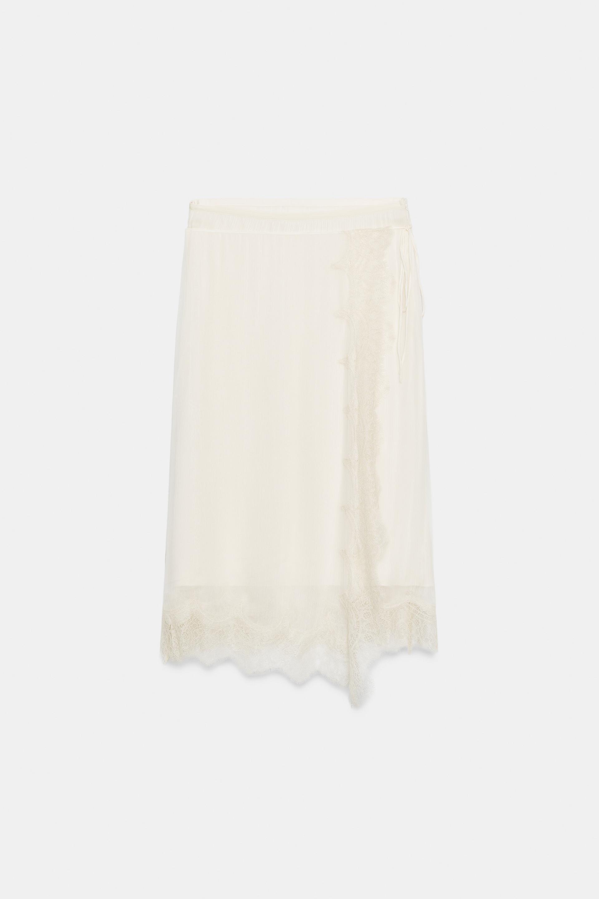 ZW COLLECTION LACE PAREO SKIRT by ZARA