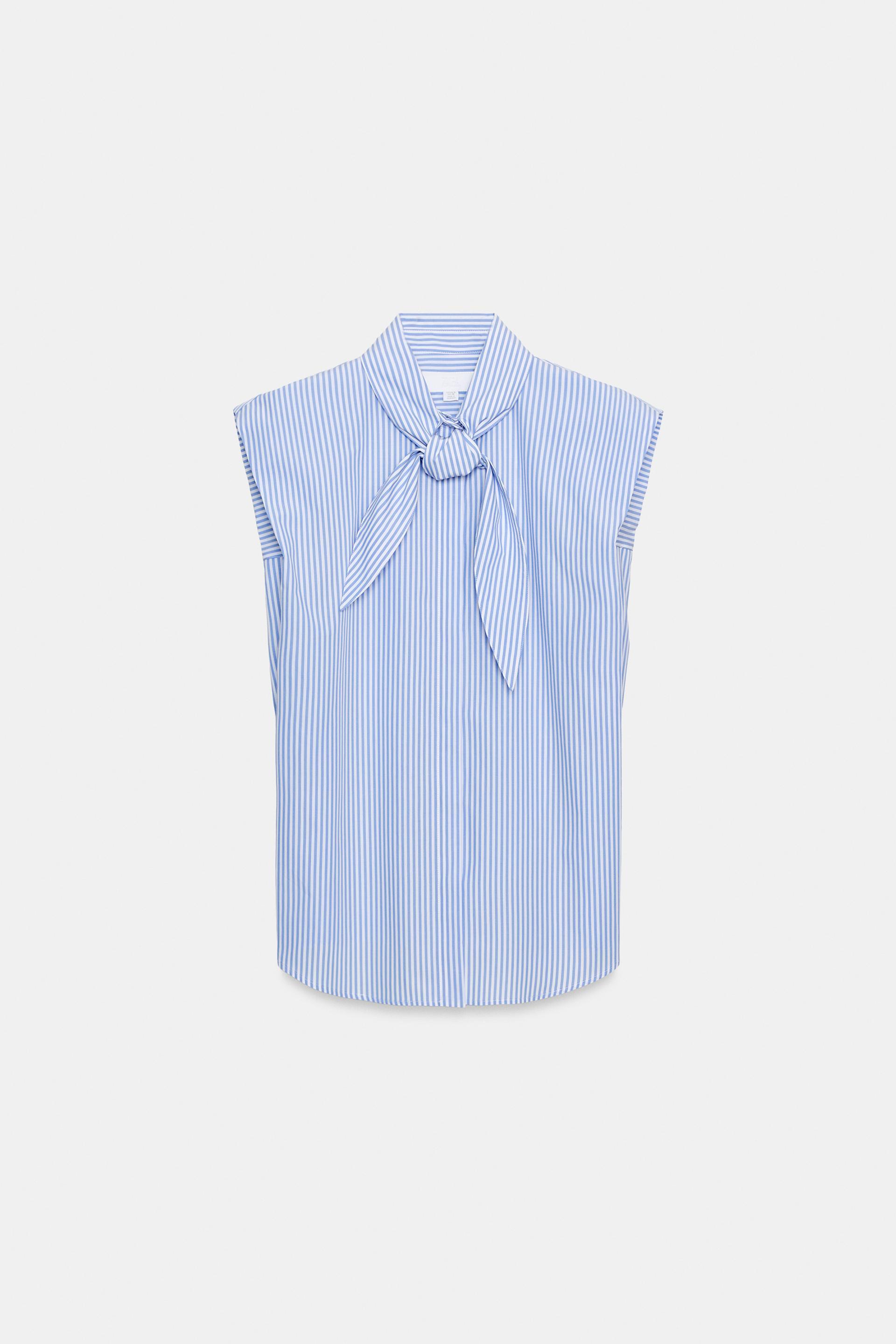 ZW COLLECTION LACED STRIPED SHIRT by ZARA