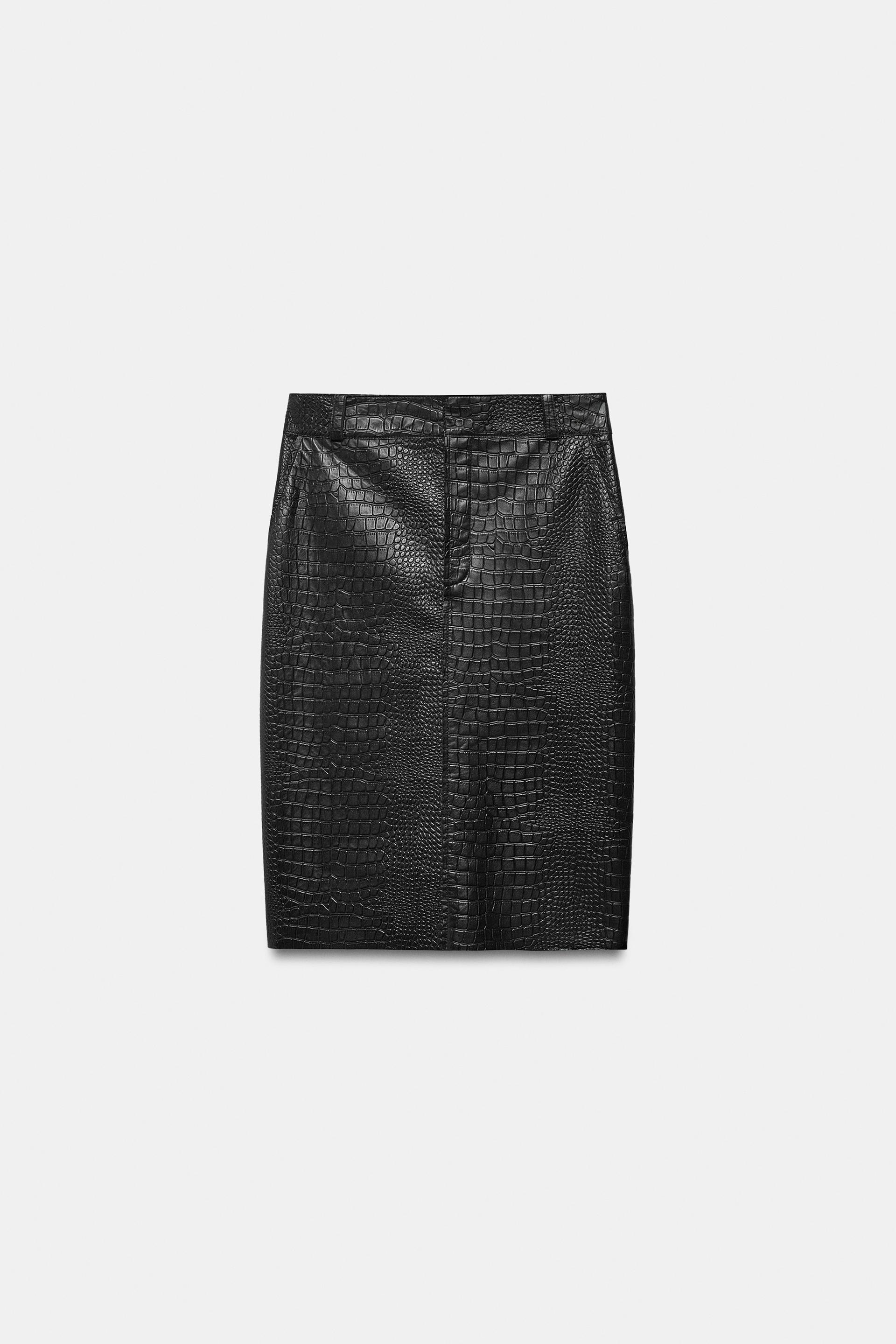 ZW COLLECTION LIMITED EDITION COCO LEATHER SKIRT by ZARA
